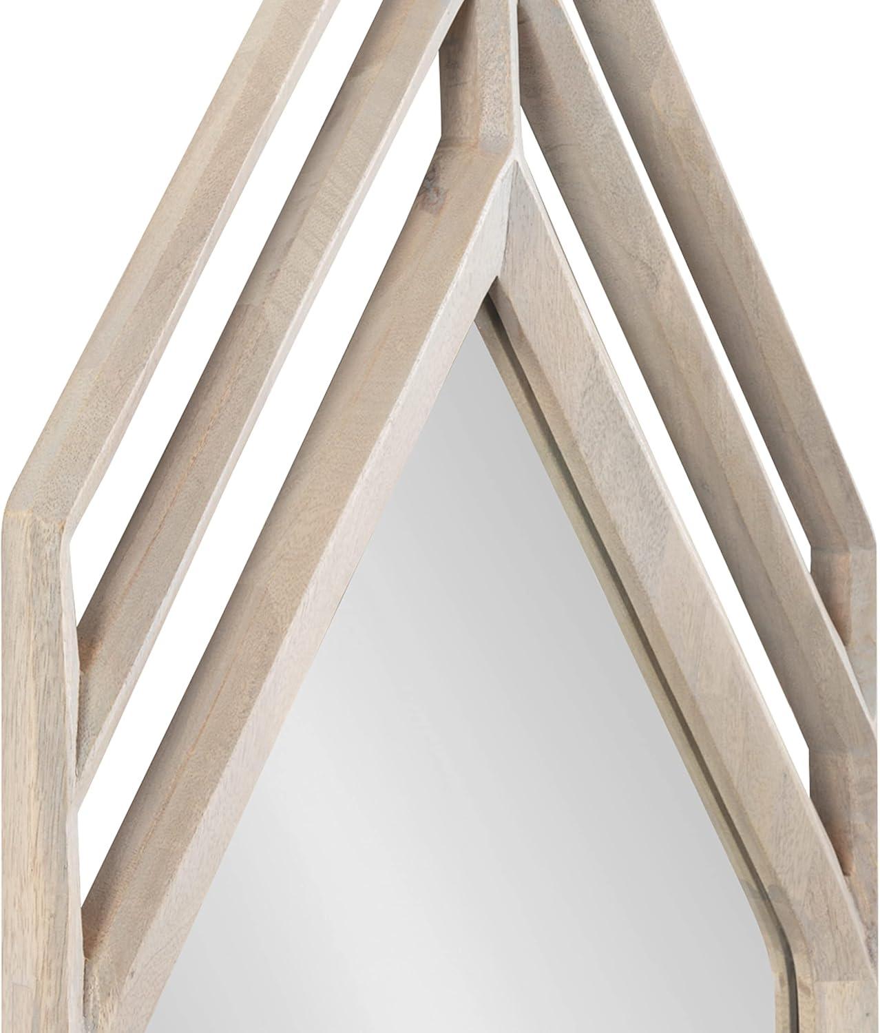 Vayga 42" White Mango Wood Rectangular Wall Mirror