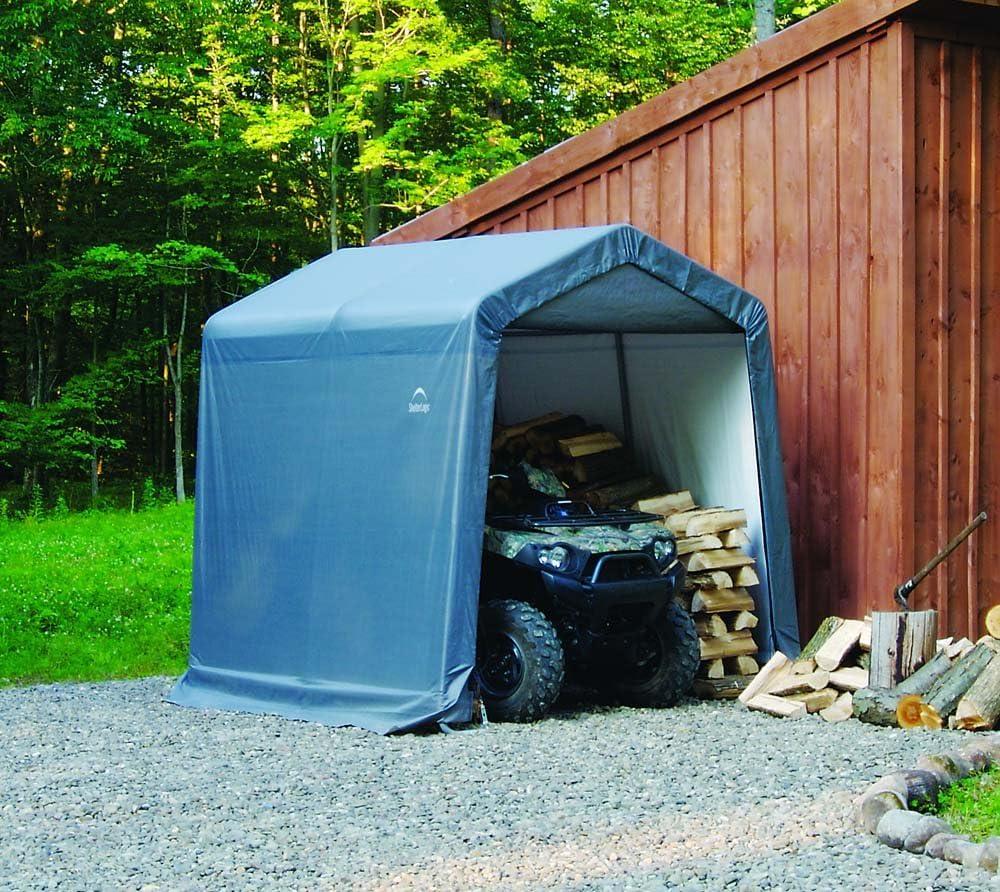 8 ft. W x 8 ft. D Metal Horizontal Storage Shed