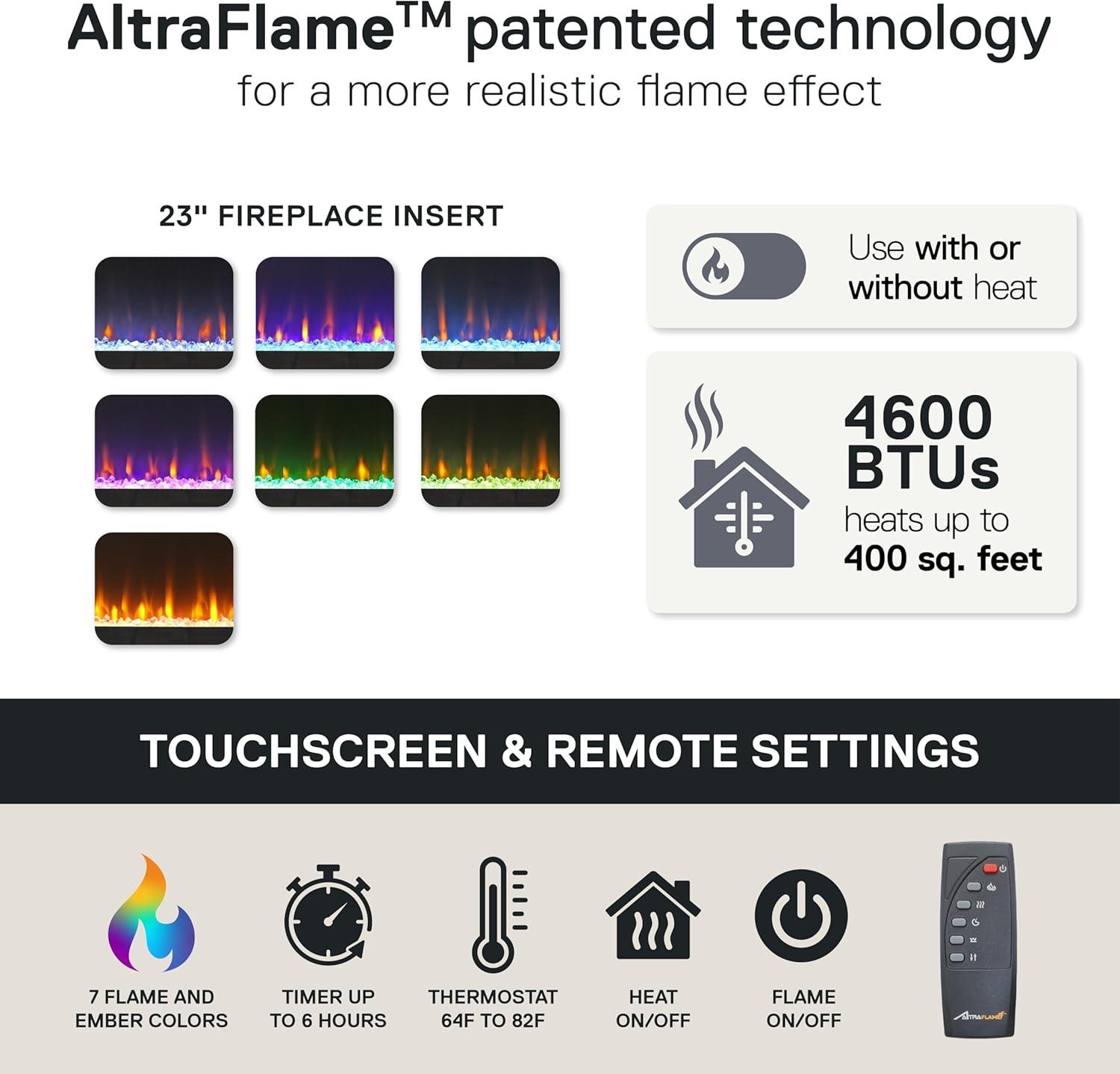 Lumina Fireplace TV Stand for TVs up to 70"