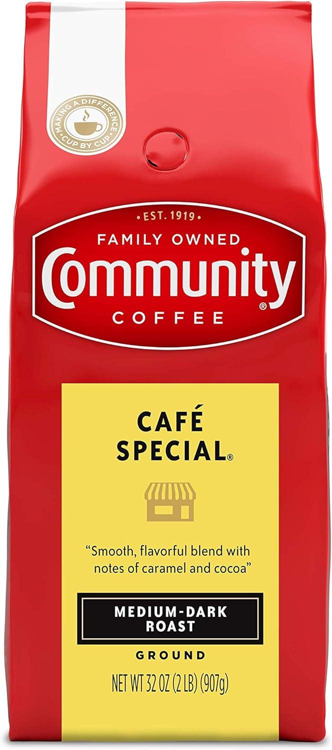 Community Coffee Café Special Medium-Dark Roast Ground 32 oz Gable Top