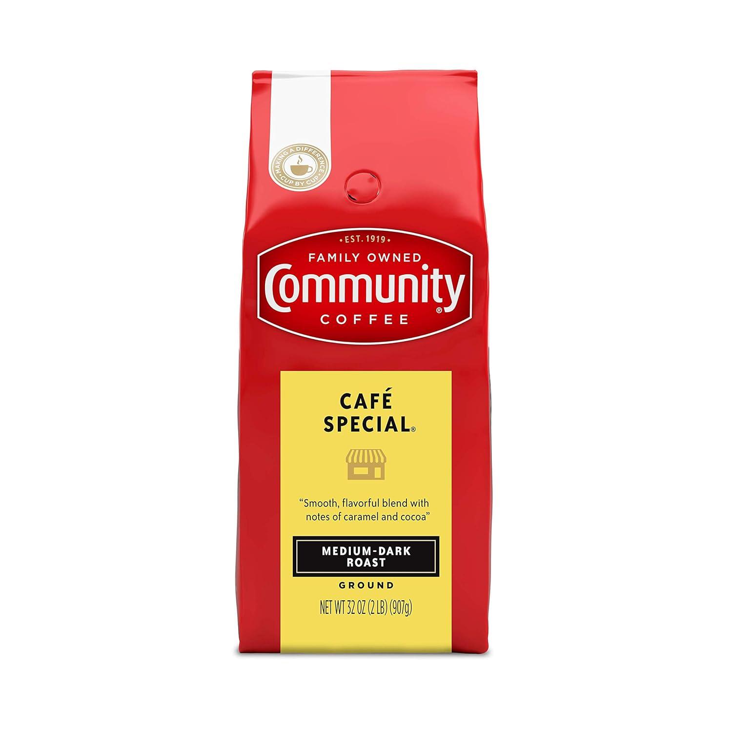Community Coffee Café Special Medium-Dark Roast Ground 32 oz Gable Top