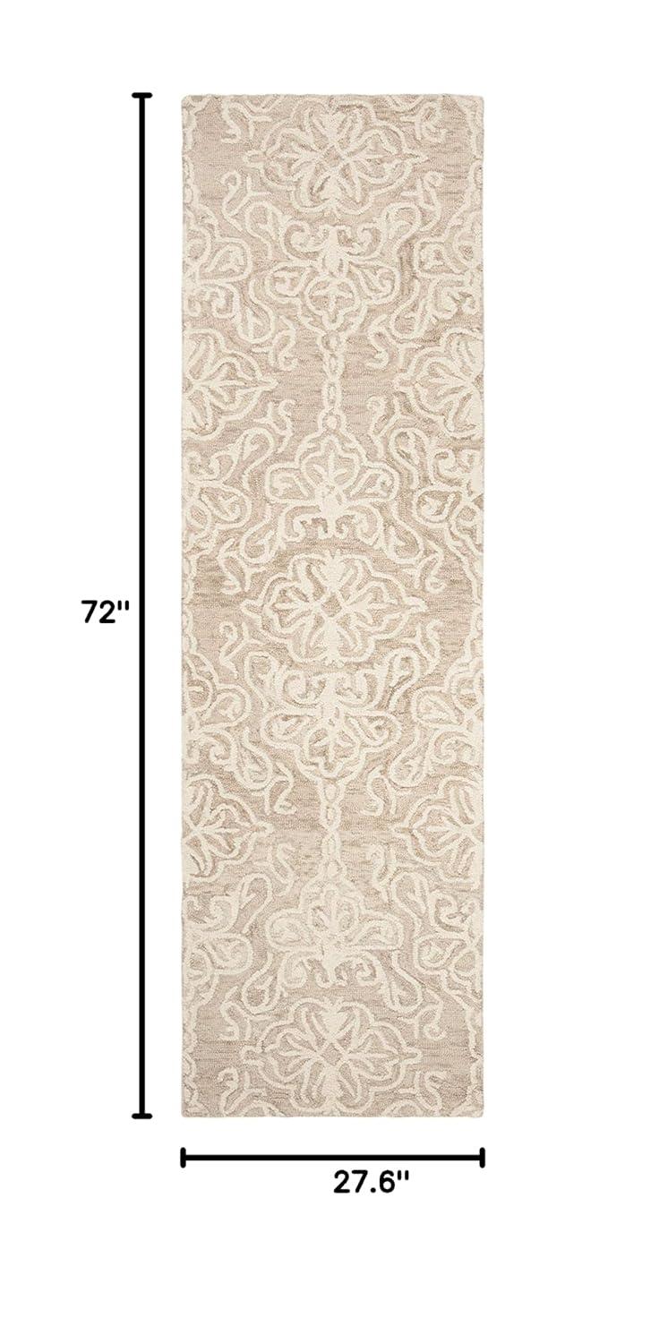 Blossom BLM112 Hand Tufted Indoor Runner Rug - Beige/Ivory - 2'3"x6' - Safavieh