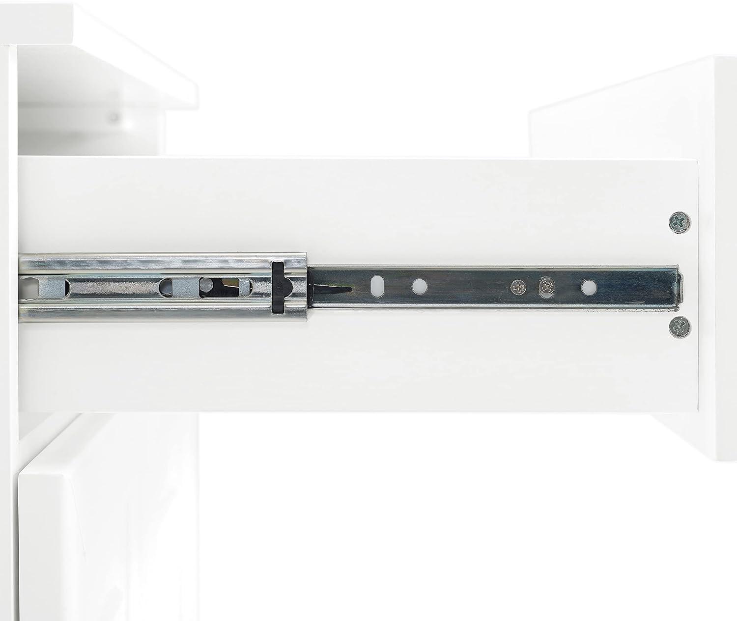 Stanton Sideboard White - Crosley: Adjustable Shelves, 2 Drawers, Traditional Farmhouse Design