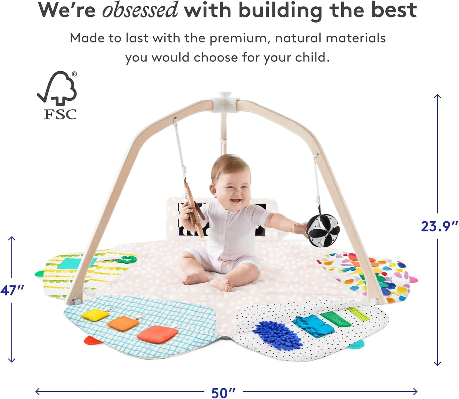 LOVEVERY The Play Gym, Award Winning For Baby, Stage-Based Developmental Activity Gym & Play Mat for Baby to Toddler 0+ Months