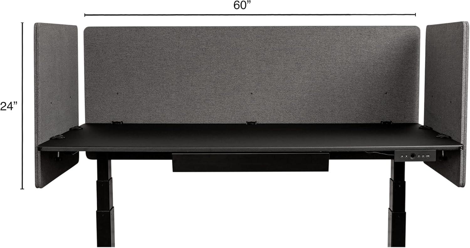Stand Up Desk Store Fabric 3 Panel Desk Partition