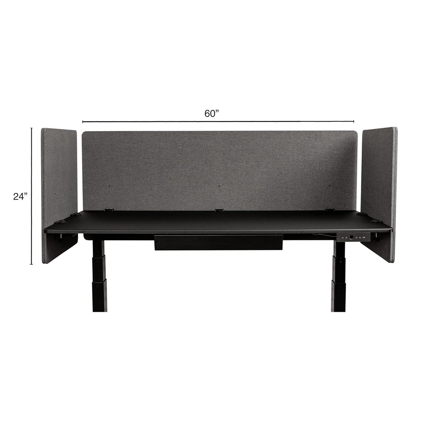 Stand Up Desk Store Fabric 3 Panel Desk Partition