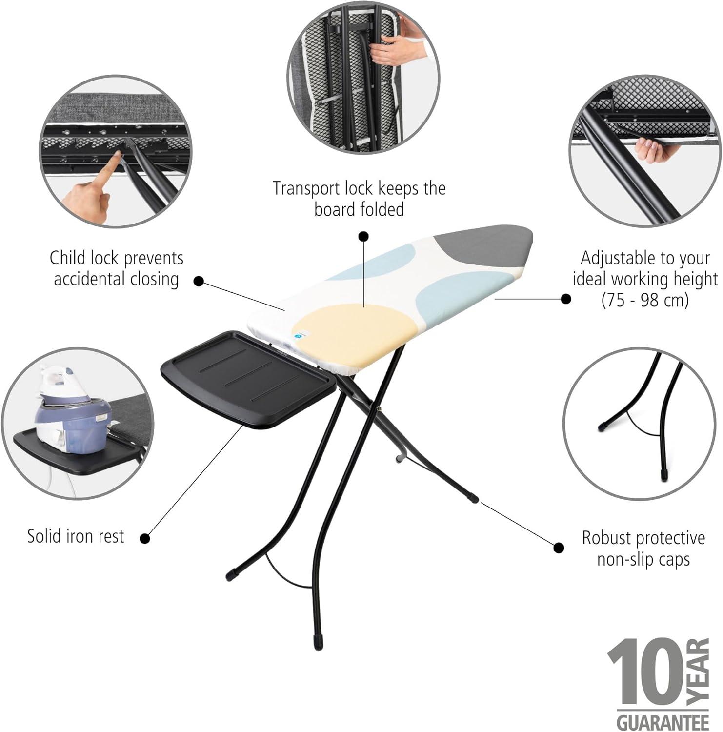 Brabantia Brabantia Size C Large Ironing Board with Solid Steam Unit Holder