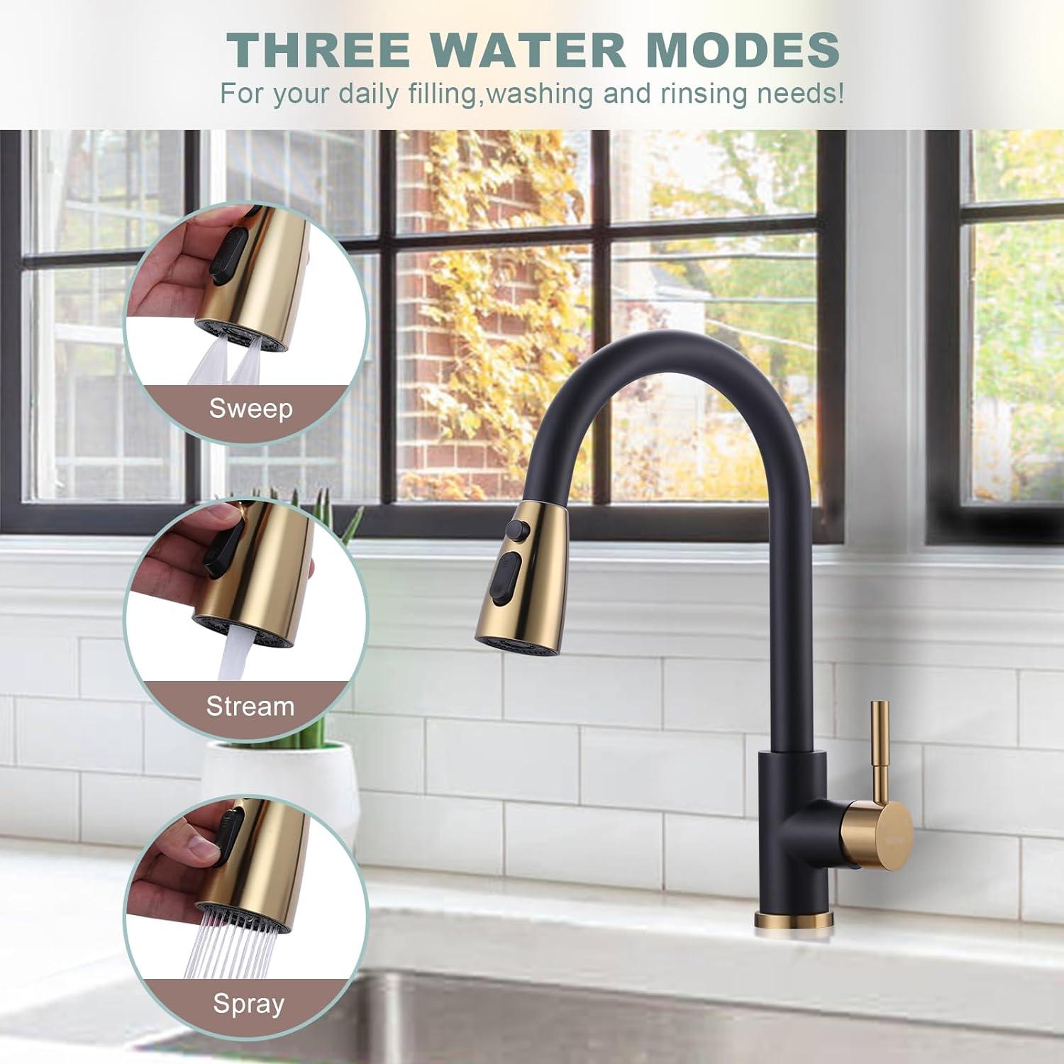 VIBRANTBATH Pull Out Kitchen Faucet