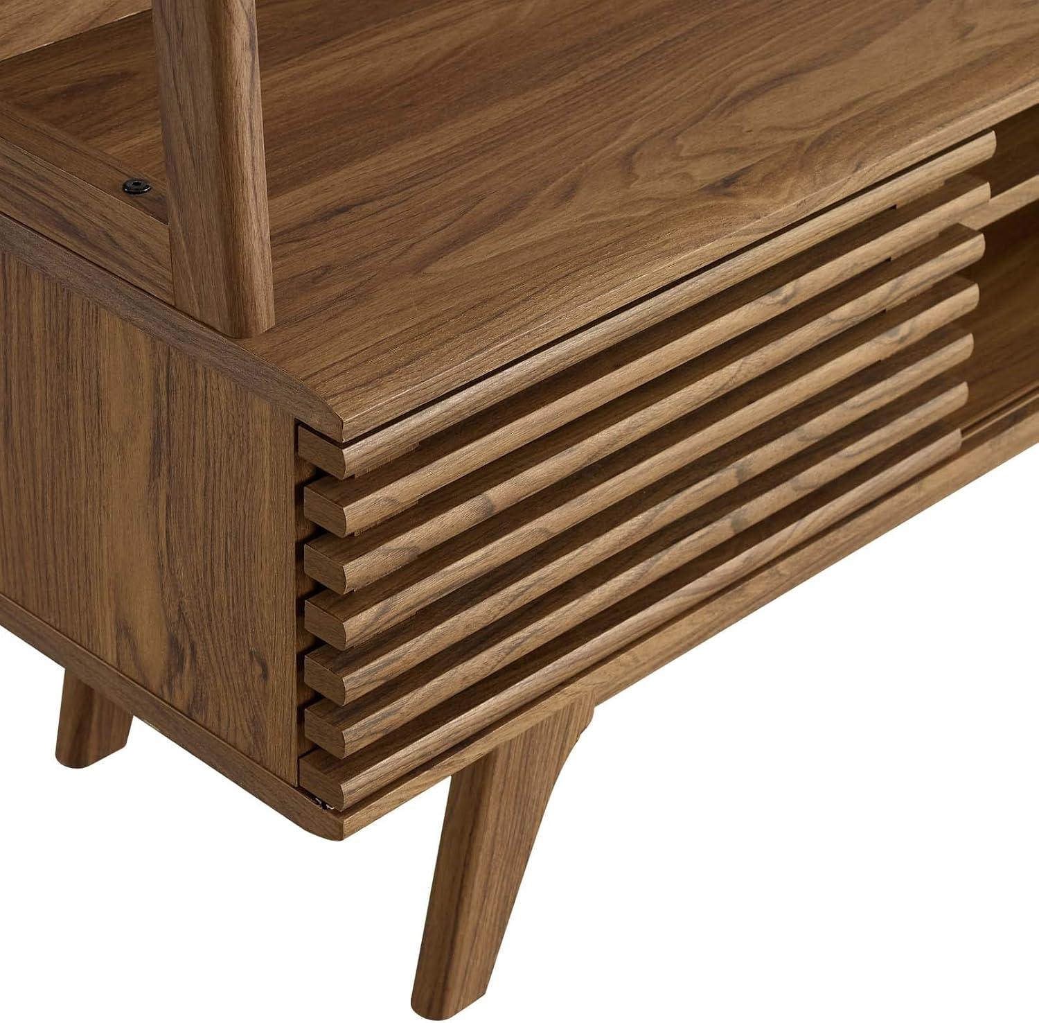 Render TV Stand Entertainment Center Walnut