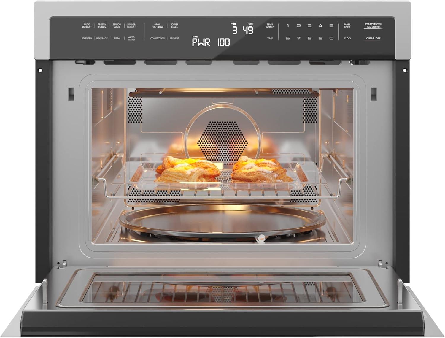 24 in. Stainless Steel Convection Oven with Microwave KM-CWO24-SS