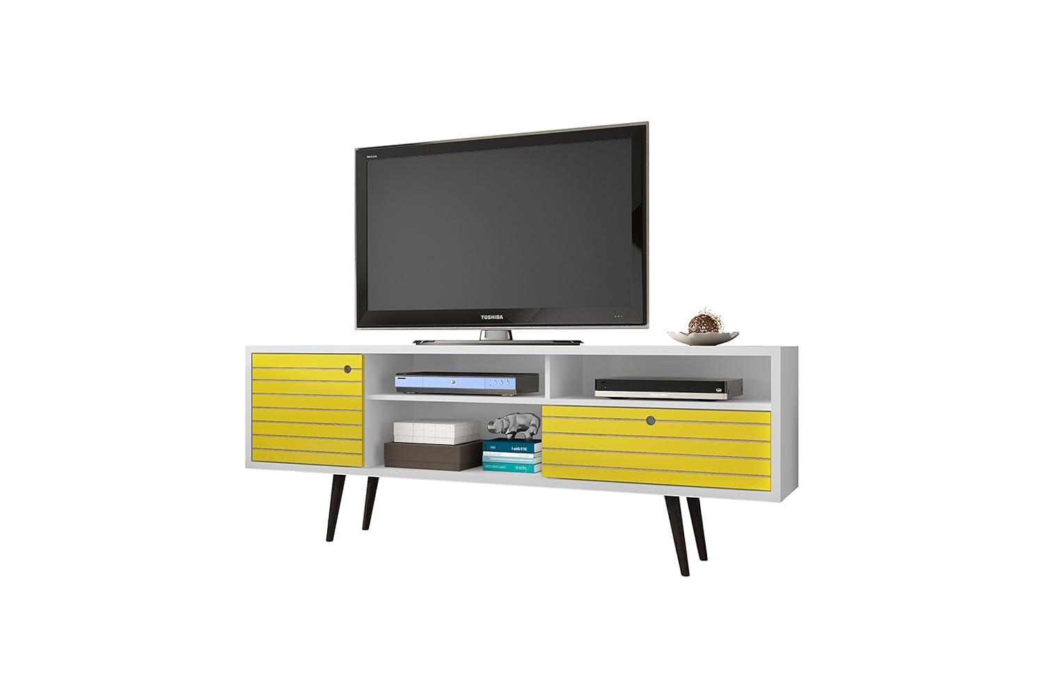 70.86" Mid Century - Modern TV Stand with 4 Shelving Spaces & 1 Drawer, (MHC-202AMC64)