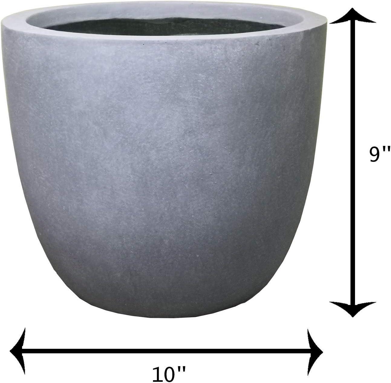 9" Kante Lightweight Concrete Modern Outdoor Planter Gray - Rosemead Home & Garden, Inc