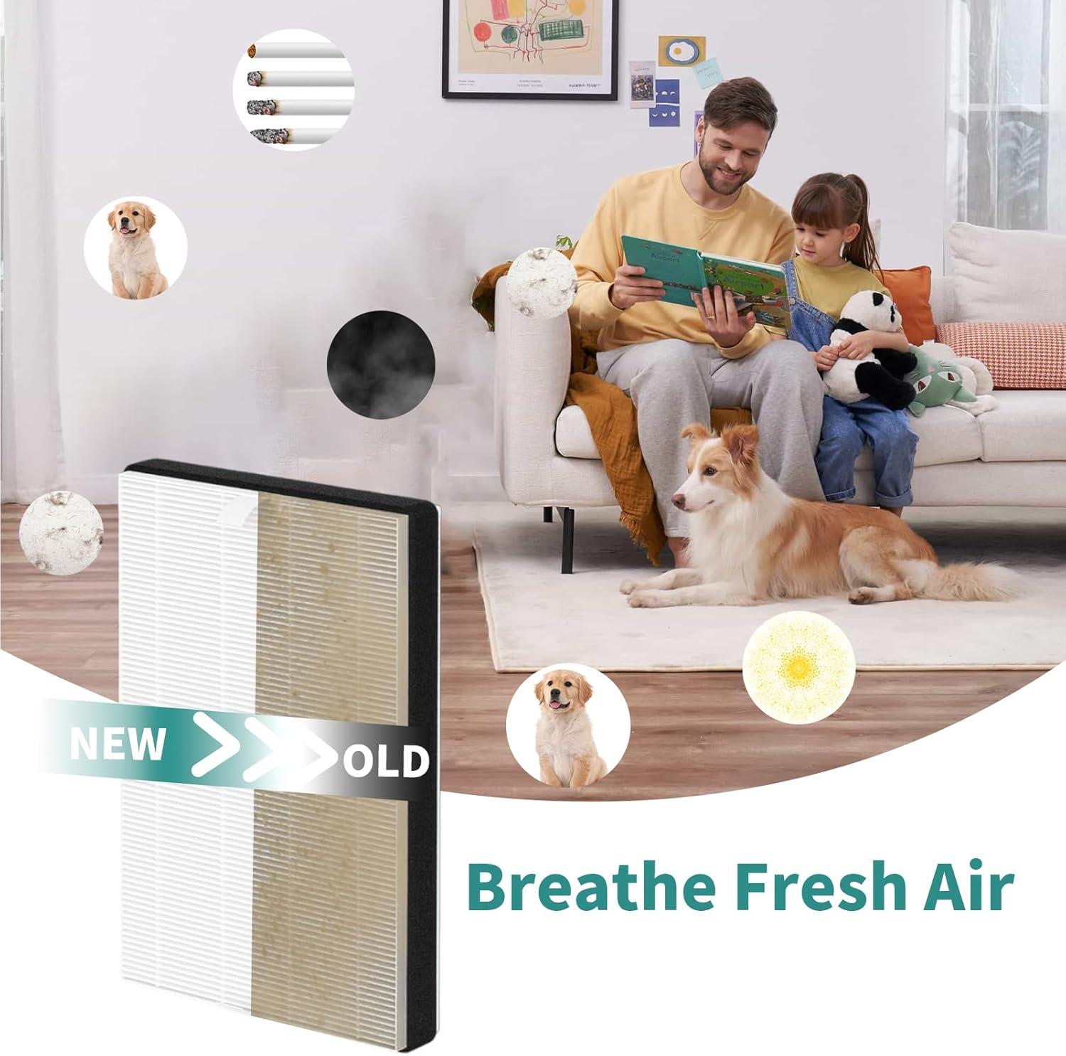 Premium HEPA Replacement Filter Pack for Air Purifiers