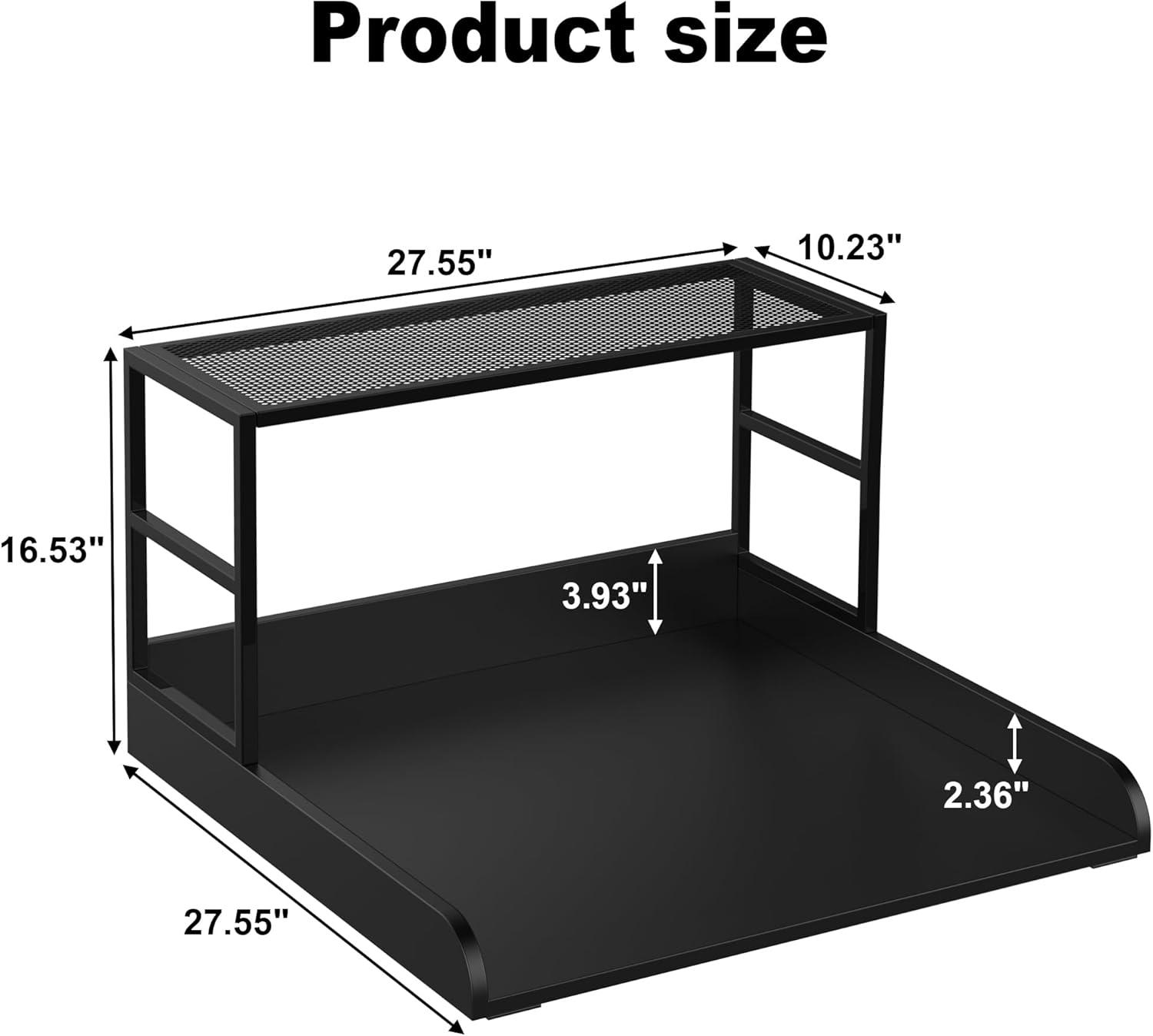 Washer Dryer Countertop Laundry Guard with Laundry Room Shelf for Single Washer/Dryer