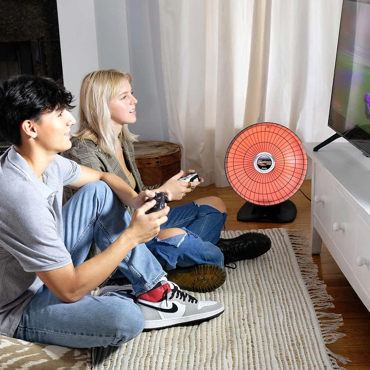 SGCoffee Heatdish Black 1500W Electric Parabolic Heater