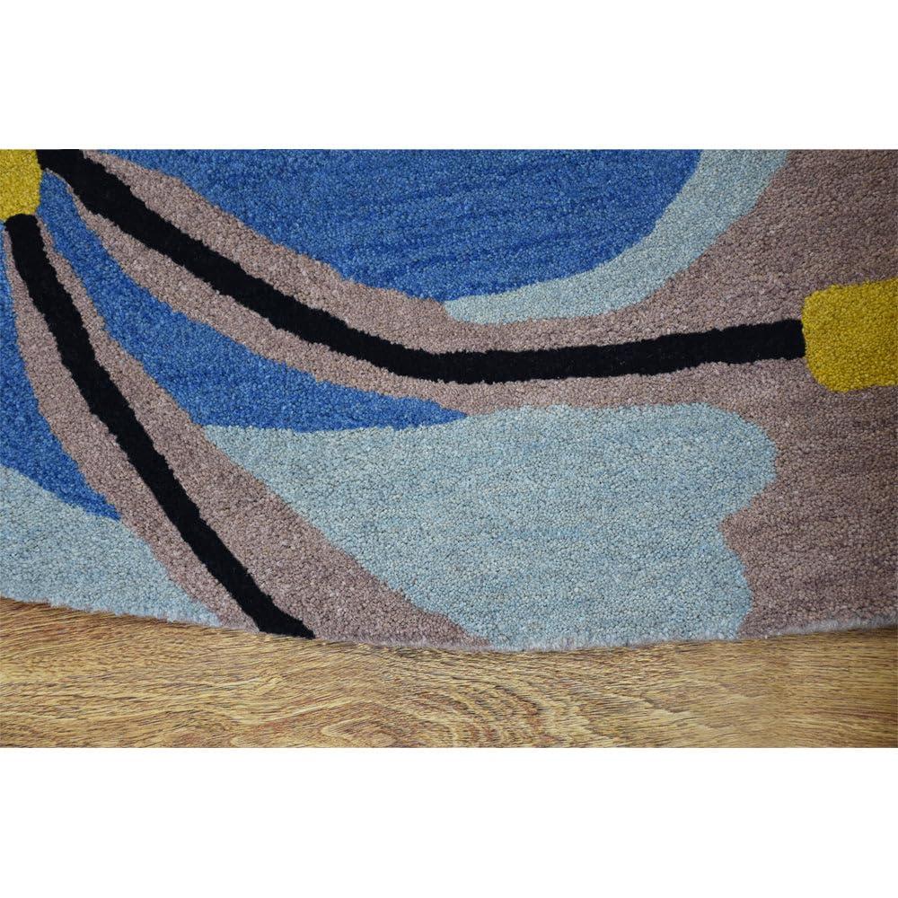 Rugsotic Carpets Hand Tufted Wool Eco-Friendly Area Rugs - 5'x8', Rectangle, Camel, Modern Contemporary Design, High Pile Handmade Anti Skid Rugs for Living Room, Bed Room (K00219)