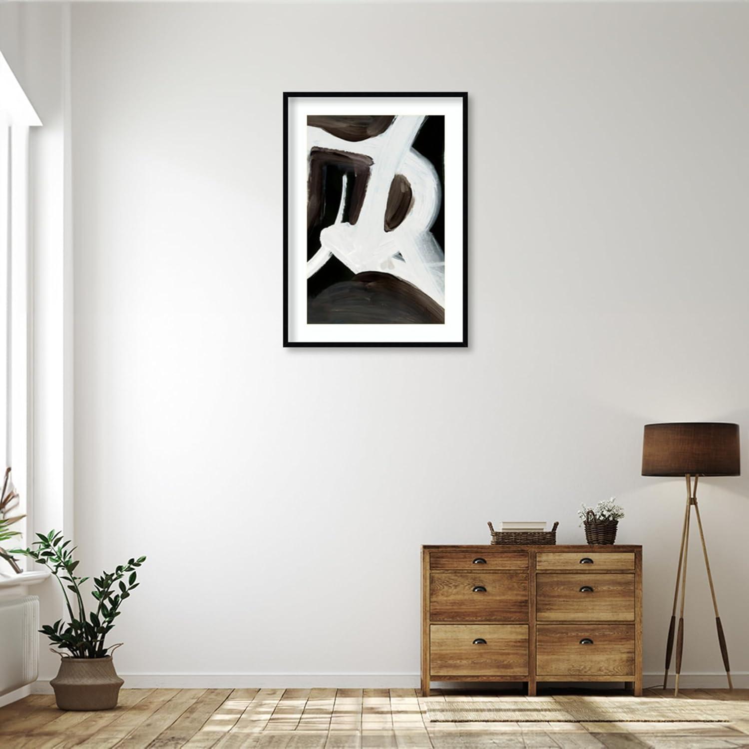30" x 41" Connected by Dan Hobday Wood Framed Wall Art Print - Amanti Art: Minimalist Abstract, Giclee Lithograph
