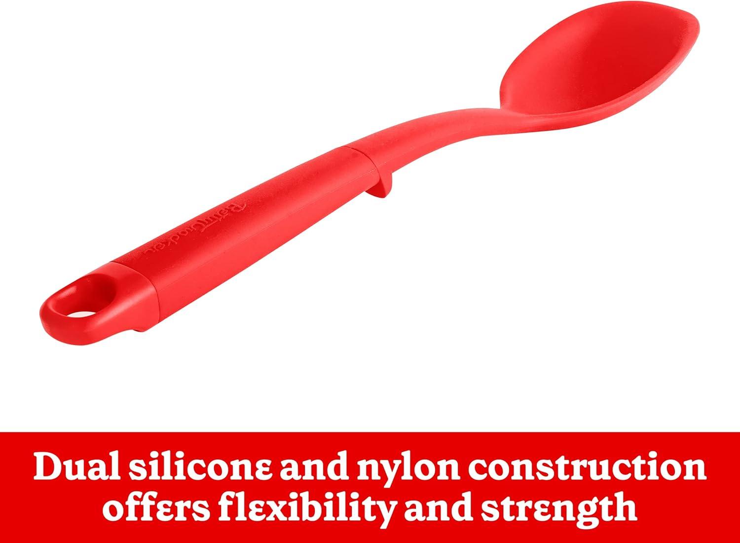 Betty Crocker Silicone 13 Inch Spoon, Red