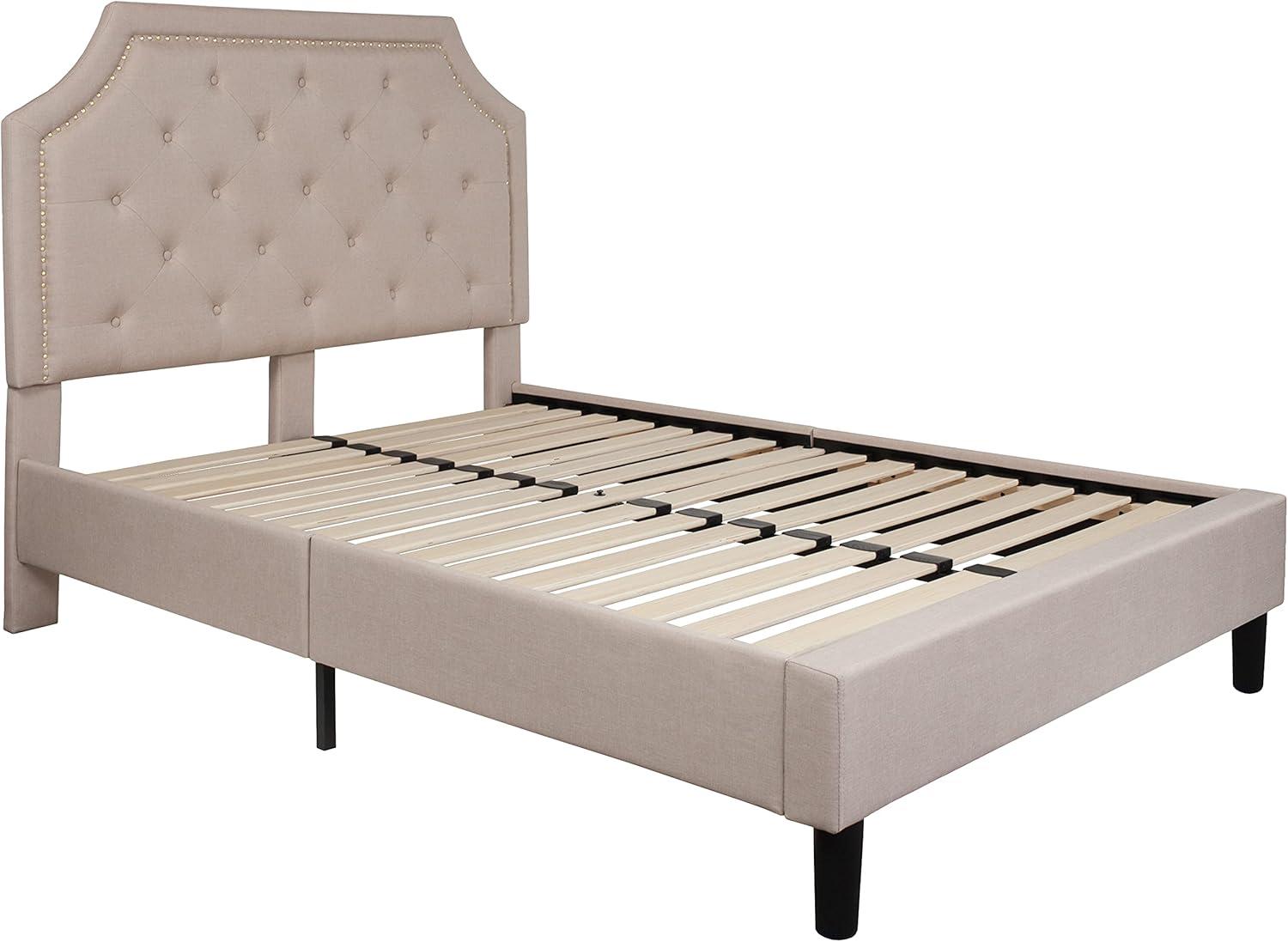 Flash Furniture Brighton Arched Tufted Upholstered Platform Bed