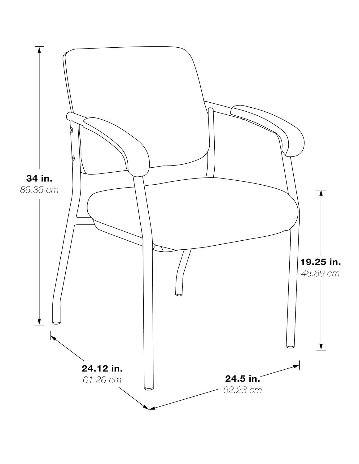 Office Star Products Visitor’s Chair Black Frame Padded Arms