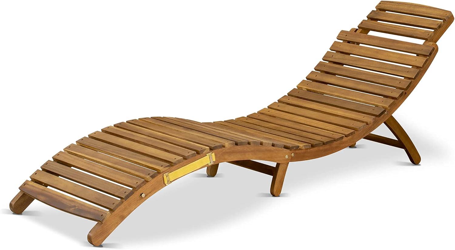 East West Furniture Outdoor Garden Summing Pool Outdoor Lounge Chairs - Helena Sun Lounger Chair