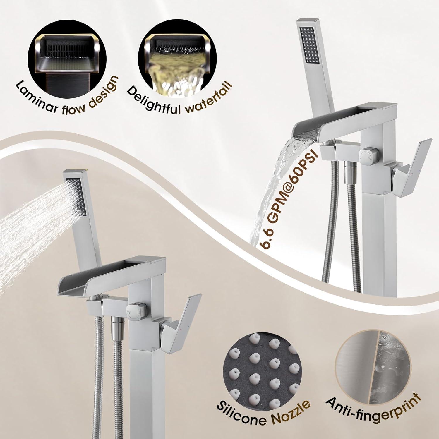 VIBRANTBATH Floor Tub Spout with Diverter 7012-N