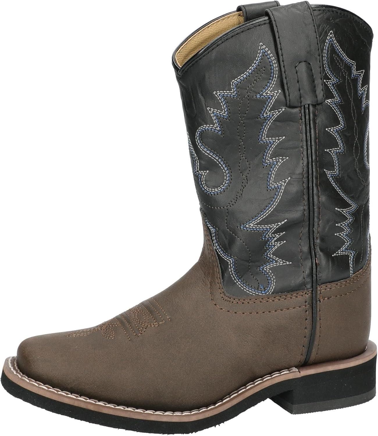 SMOKY MOUNTAIN BOOTS Kids Monterey Western Boots, Color: Brown/Black, Size: 6 (1575T-6R)