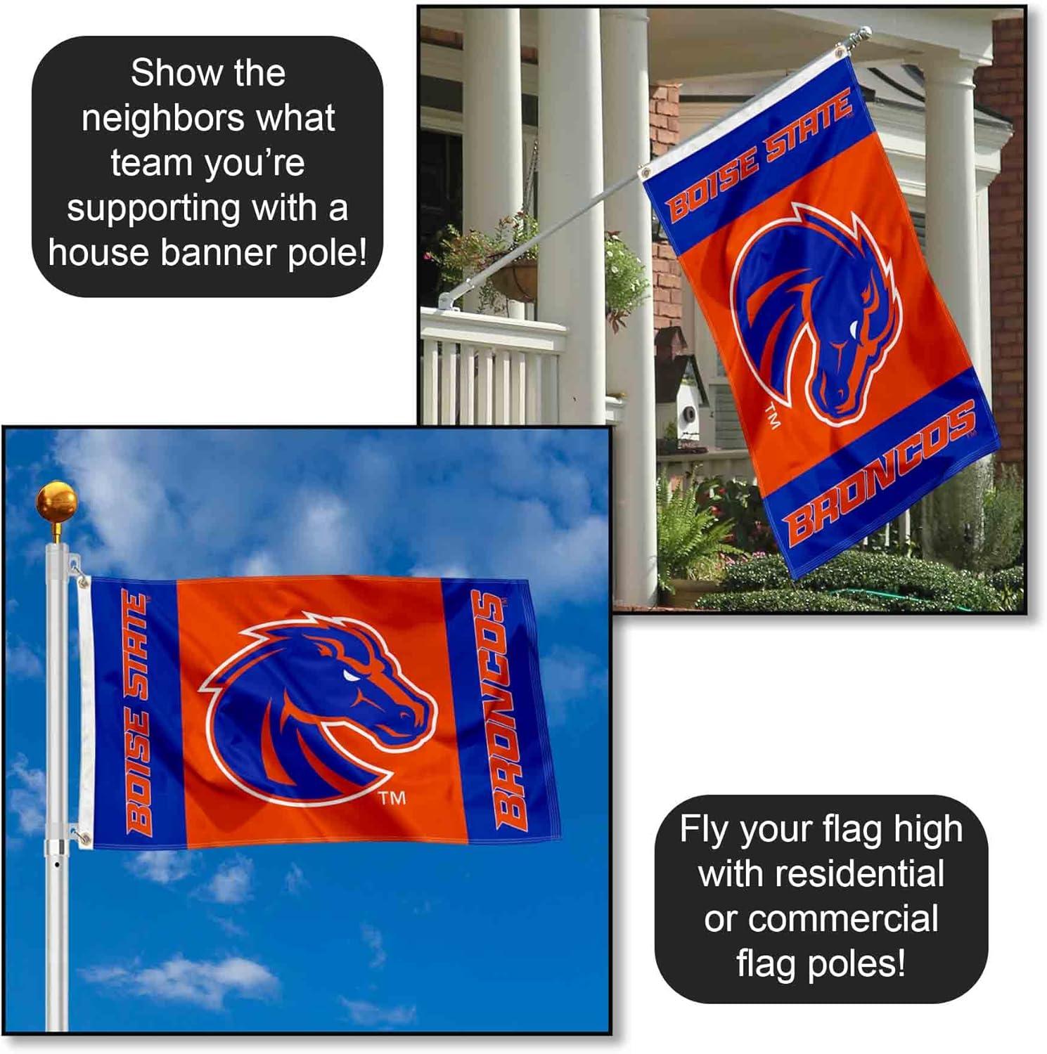 Boise State Broncos Blue and Orange Polyester Garden Flag