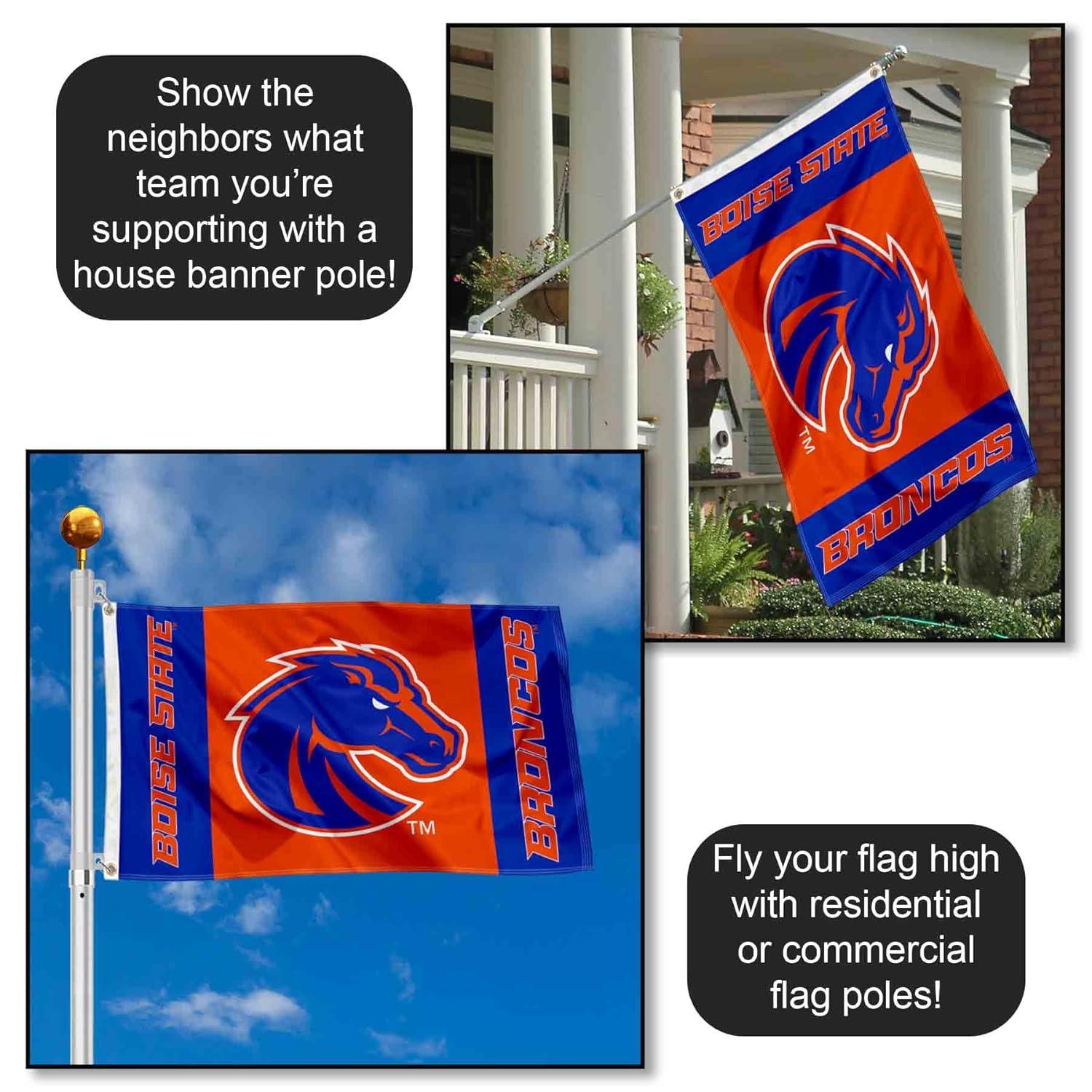 Boise State Broncos Blue and Orange Polyester Garden Flag
