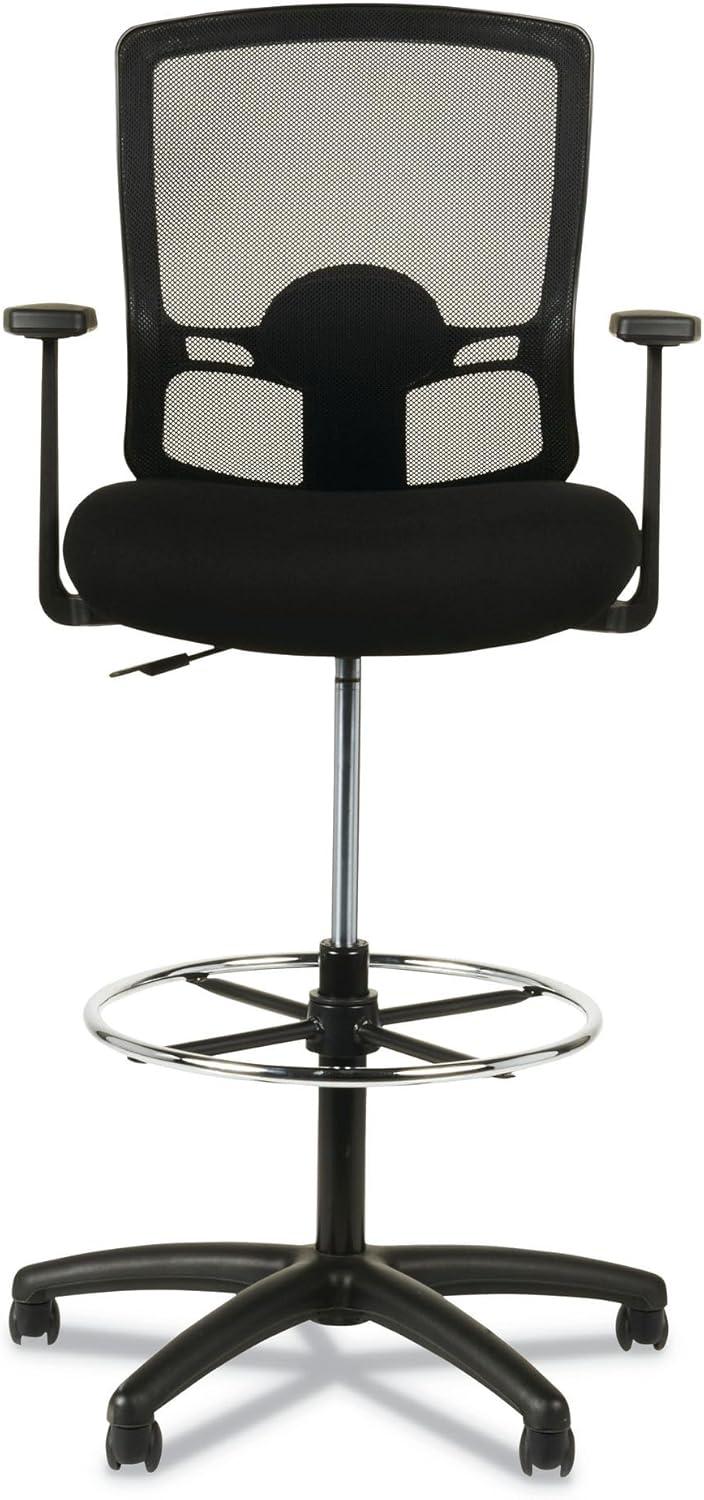 Alera Alera Etros Series Mesh Stool, Supports Up to 275 lb, 25.19" to 35.23" Seat Height, Black