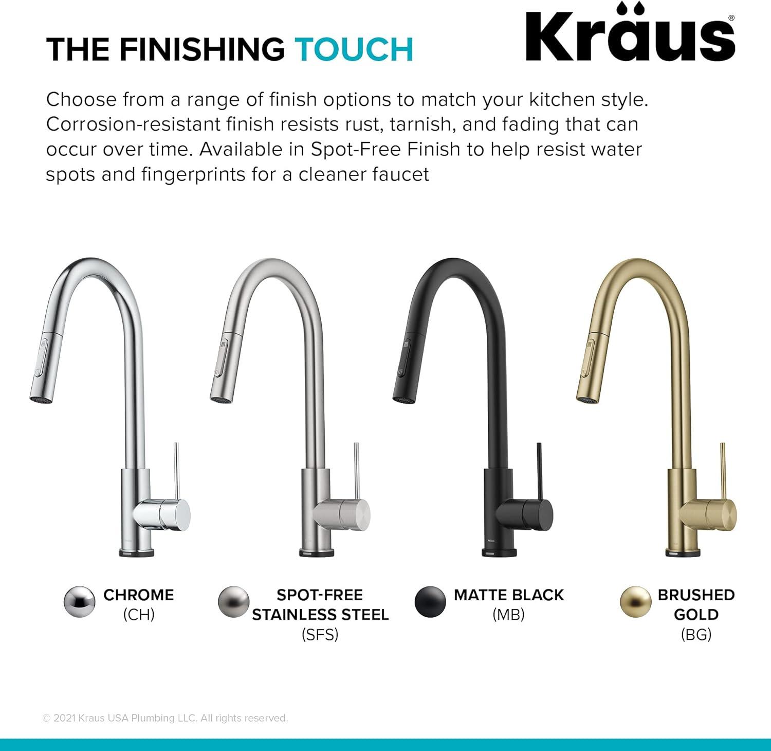 Spot Free Stainless Steel Touch Kitchen Faucet with Pull-Down Sprayer