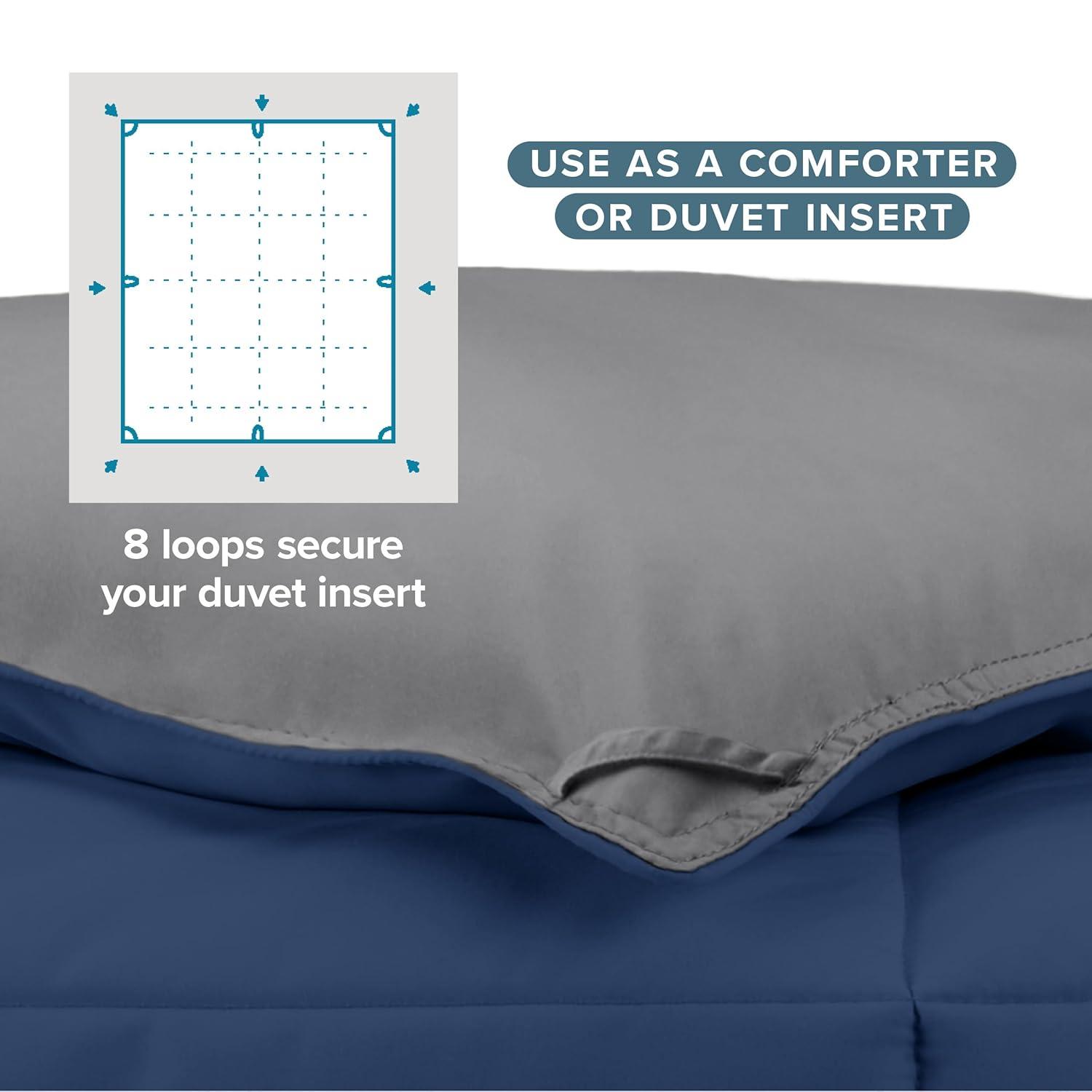Bare Home Premium Ultra Soft Modern & Contemporary Box Stitch Comforter