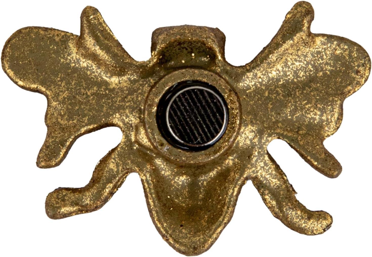 Creative Co-Op Six Pewter Bee Magnets on a Card (Set of 6 Pieces)