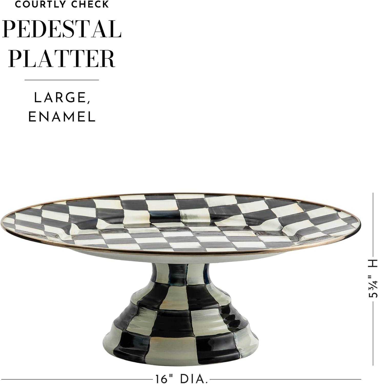 MacKenzie-Childs Courtly Check® Pedestal Platter