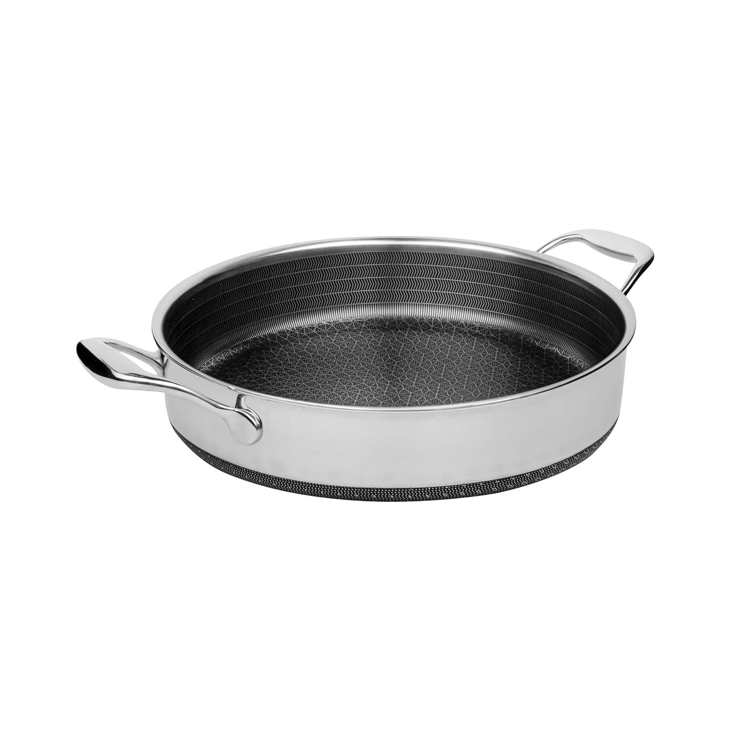 Livwell Livwell DiamondClad 14-inch Hybrid Nonstick Stainless Steel Everything Fry Pan Skillet with Tempered Glass Lid