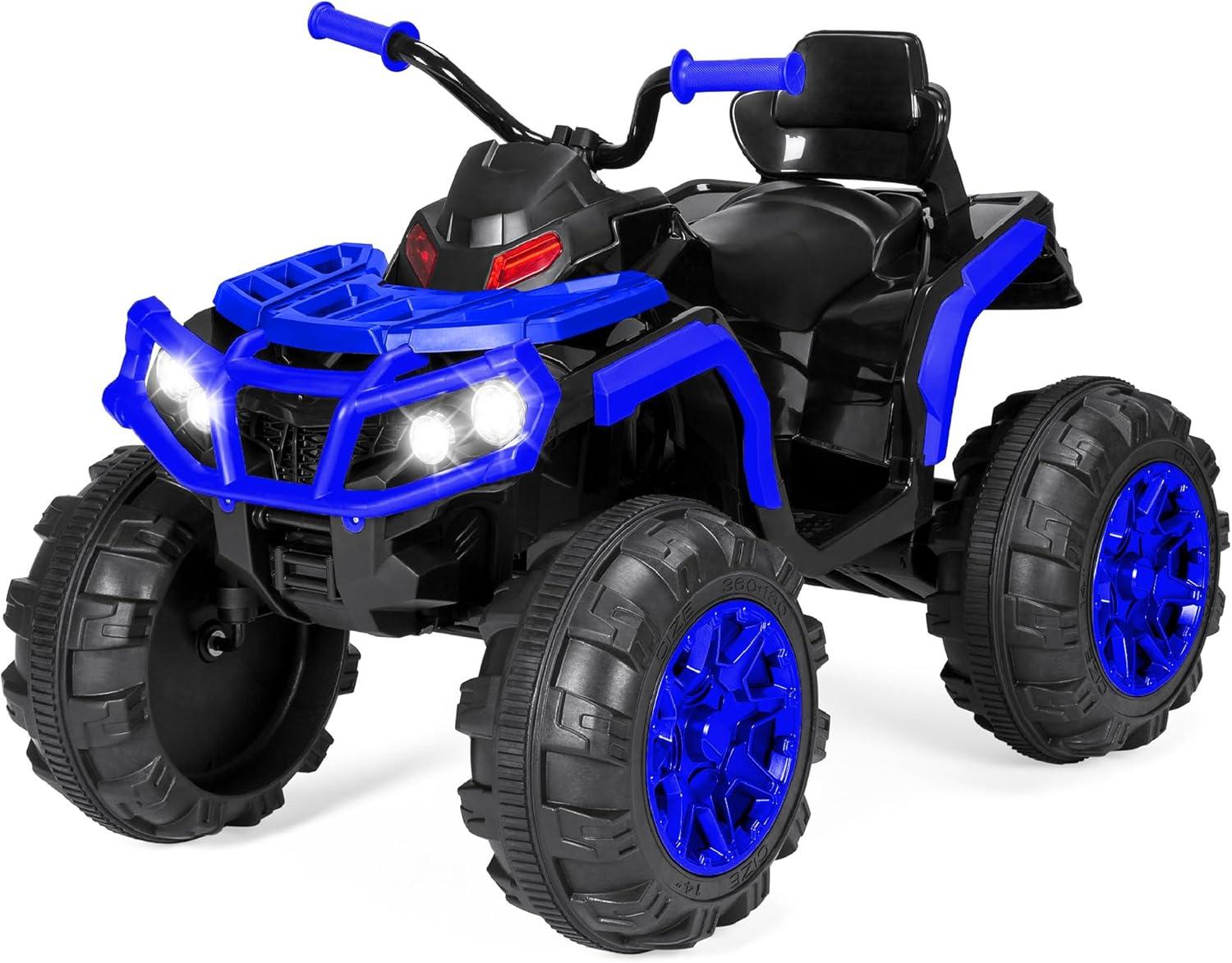 Best Choice Products 12V Kids Ride-On ATV Quad w/ Bluetooth, 3.7mph Max, Treaded Tires, LED Lights, Radio