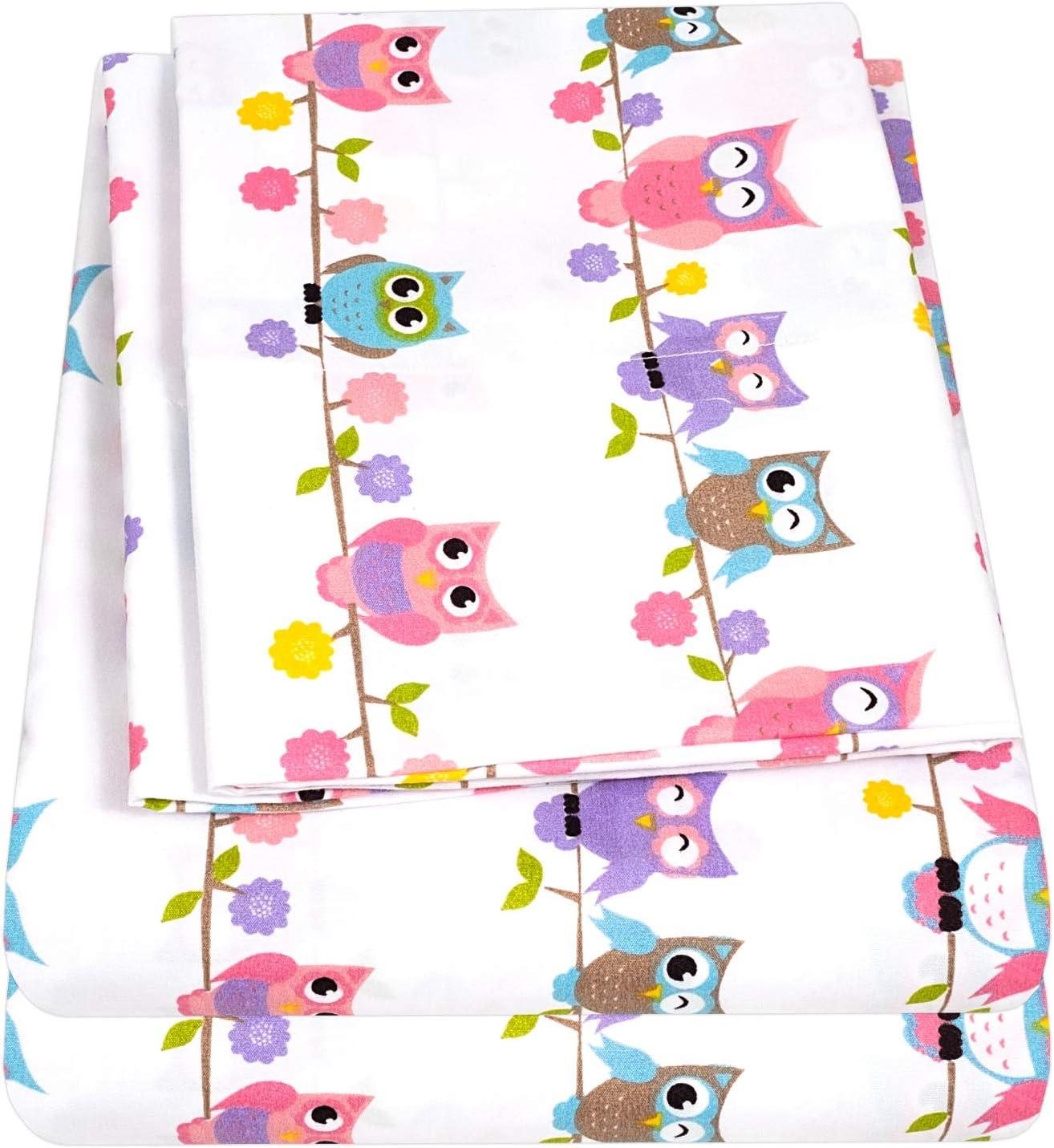 Colorful Owls Microfiber Kids' Sheet Set By Sweet Home Collection®