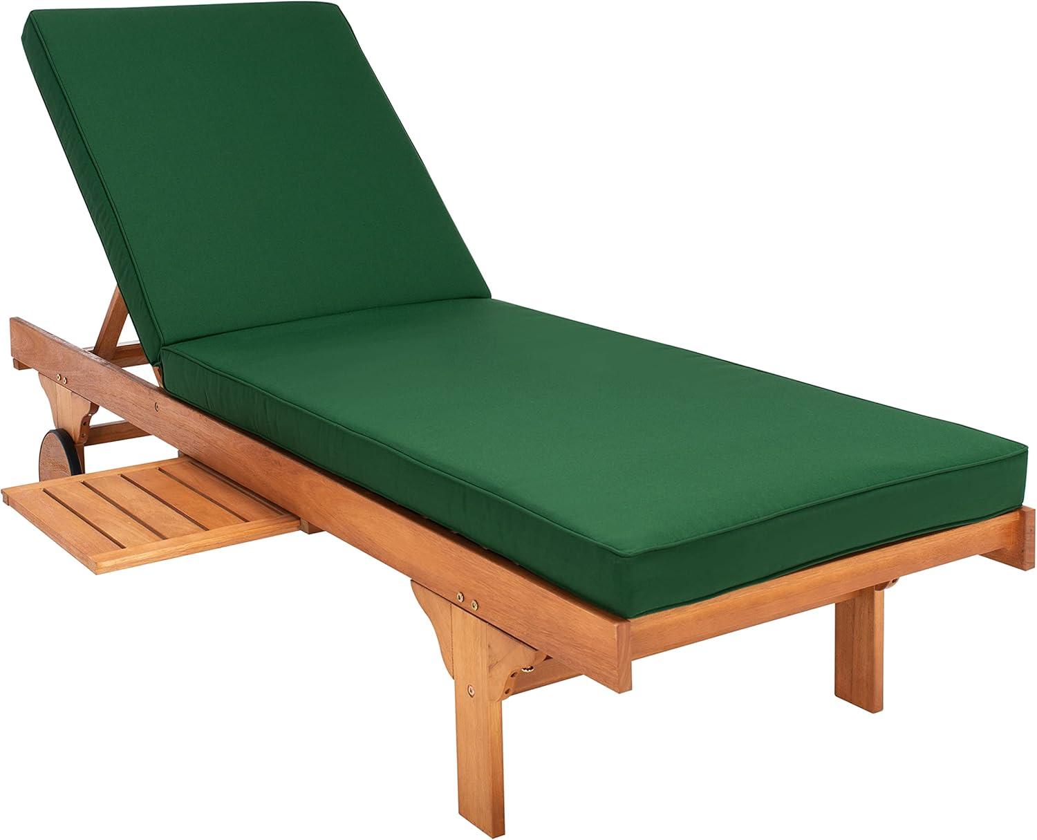 Newport Lounge Chair - Outdoor - PAT7022 - Natural/Green -Safavieh