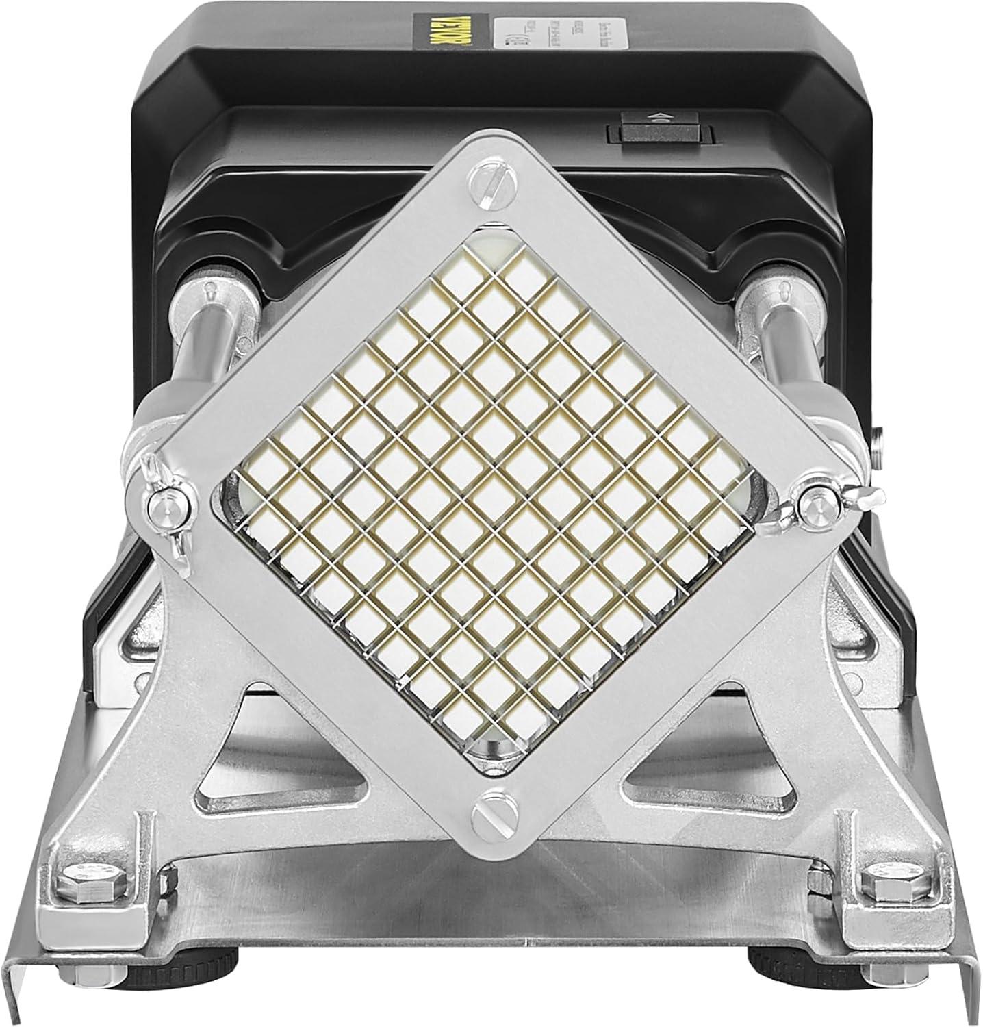 Vevor Electric French Fry Cutter with 6mm 9mm 13mm and 8-Wedge Blade Potato Chip Cutter Machine 110V 40W Stainless Steel Electric Potato Cutter Horizontal : Home & Kitchen