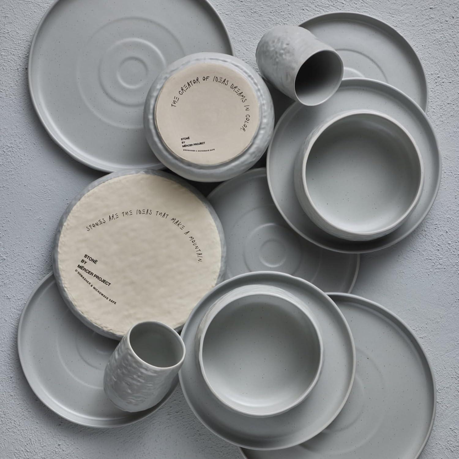 Shosai Stone by Mercer Project Shosai 16-Piece Dinnerware Set Stoneware