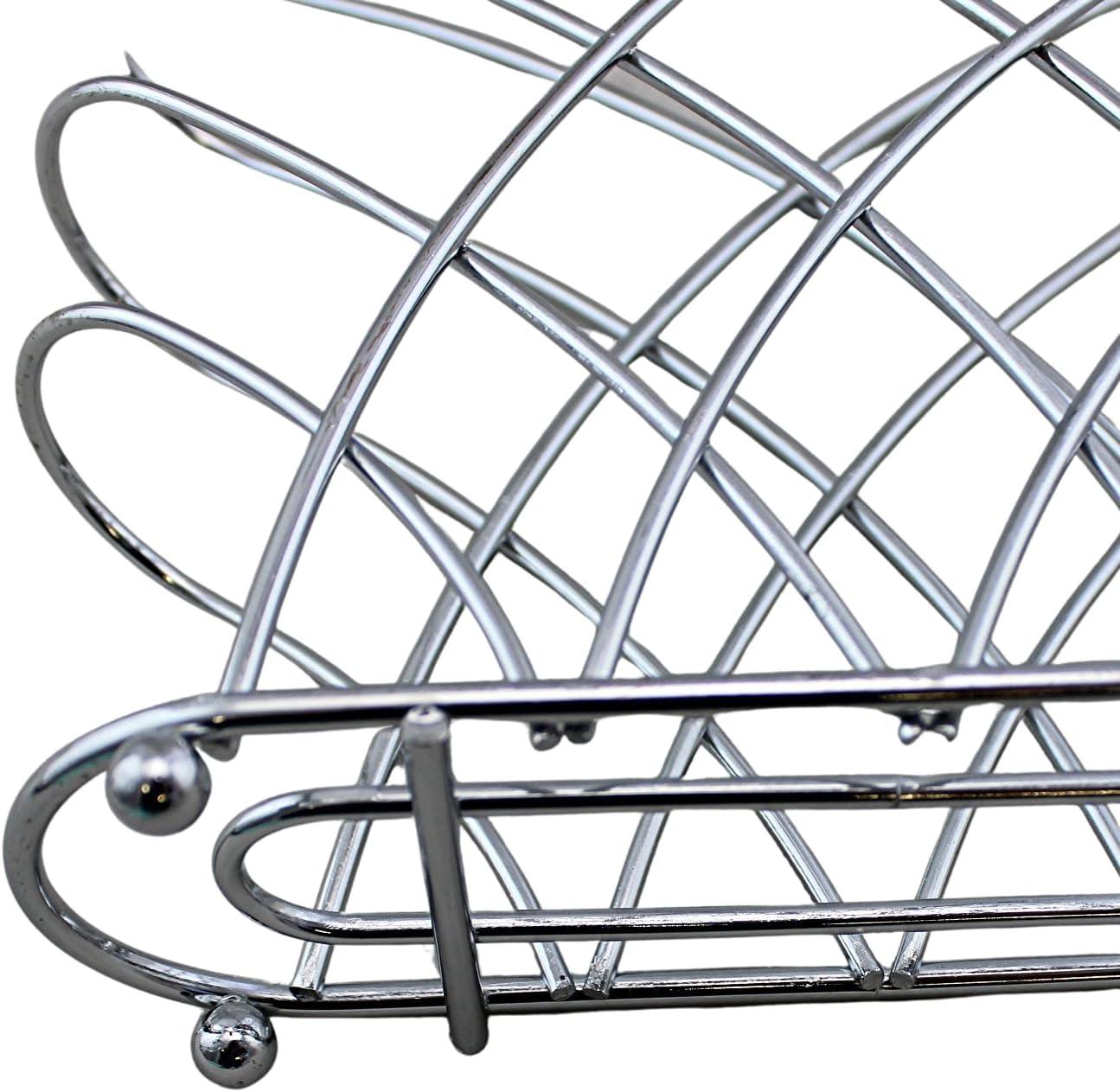 Chrome Criss Cross Metal Napkin Holder with Raised Balls