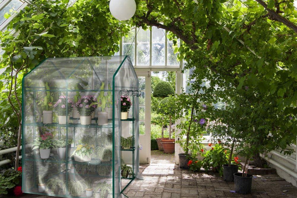 Walk-In Greenhouse ? Portable Green House with 8 Sturdy Shelves for Indoor or Outdoor Use ? Gardening in Any Season by Home-Complete