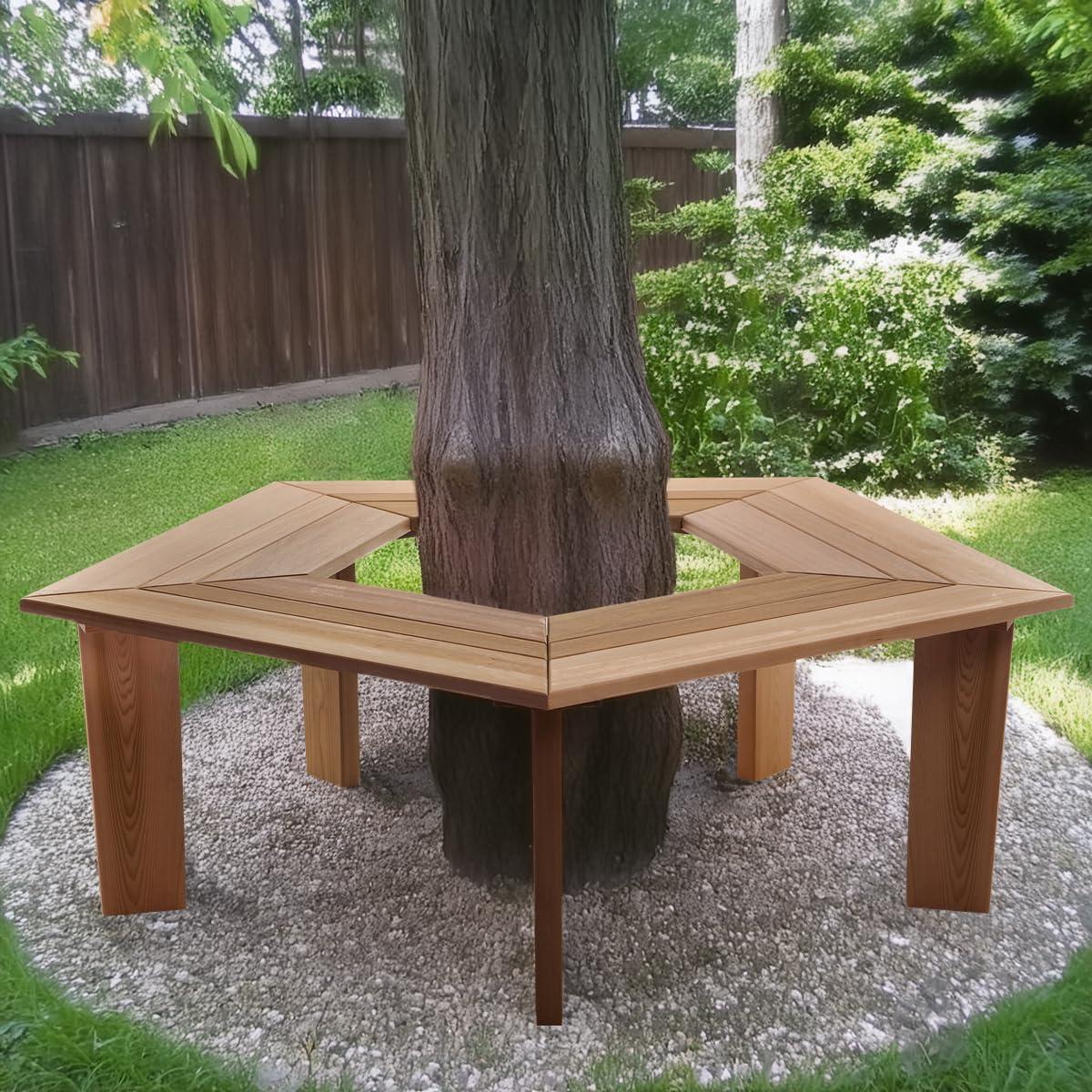 All Things Cedar 5-Sided Tree Bench