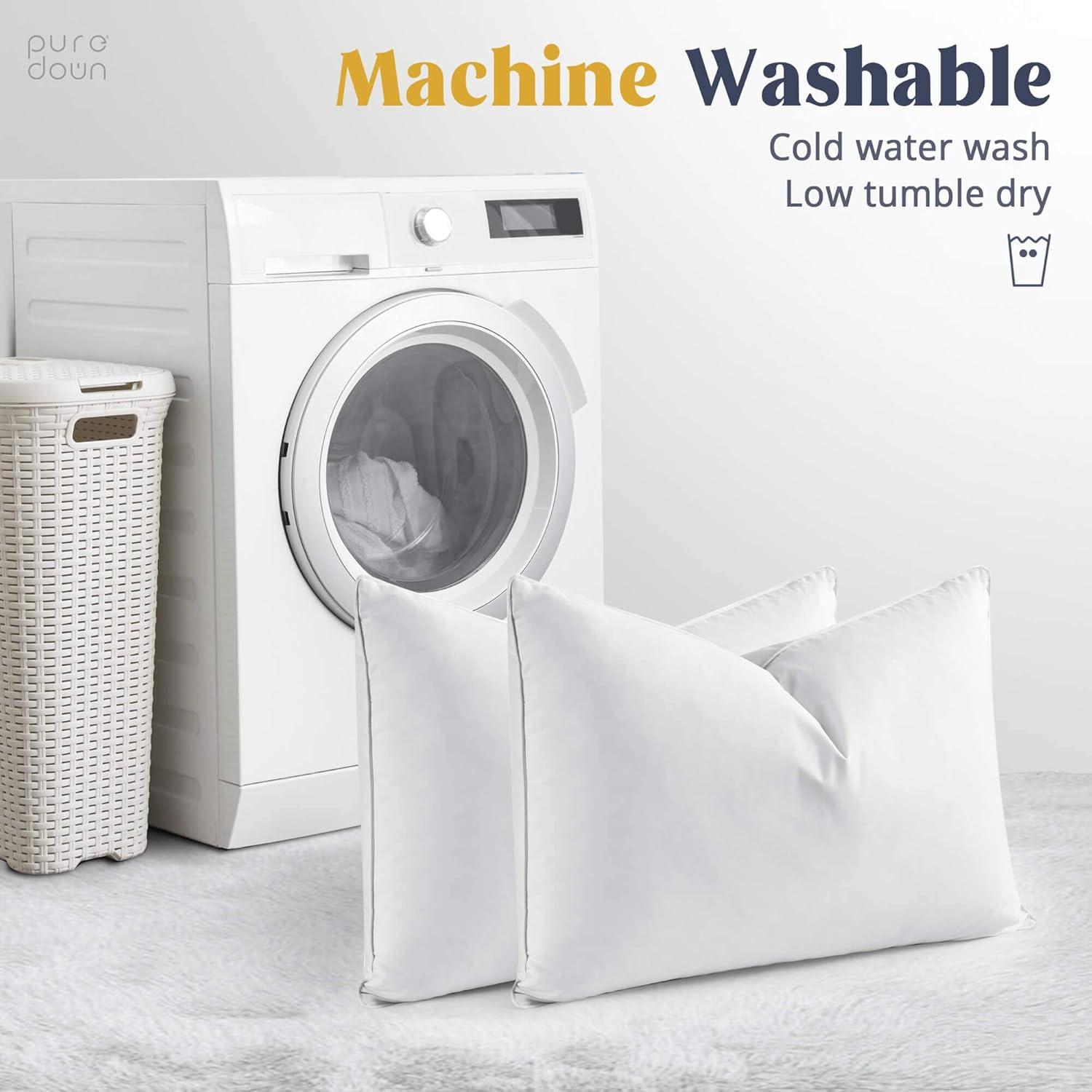 Peace Nest White Goose Feather and Down Pillow, Standard, Set of 2