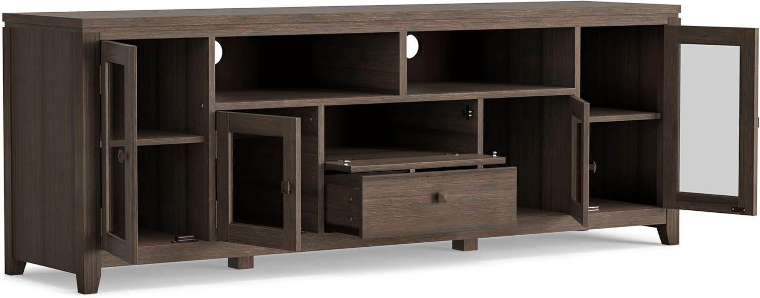 Simpli Home Cosmopolitan SOLID WOOD 72 inch Wide TV Media Stand For TVs up to 80 inches