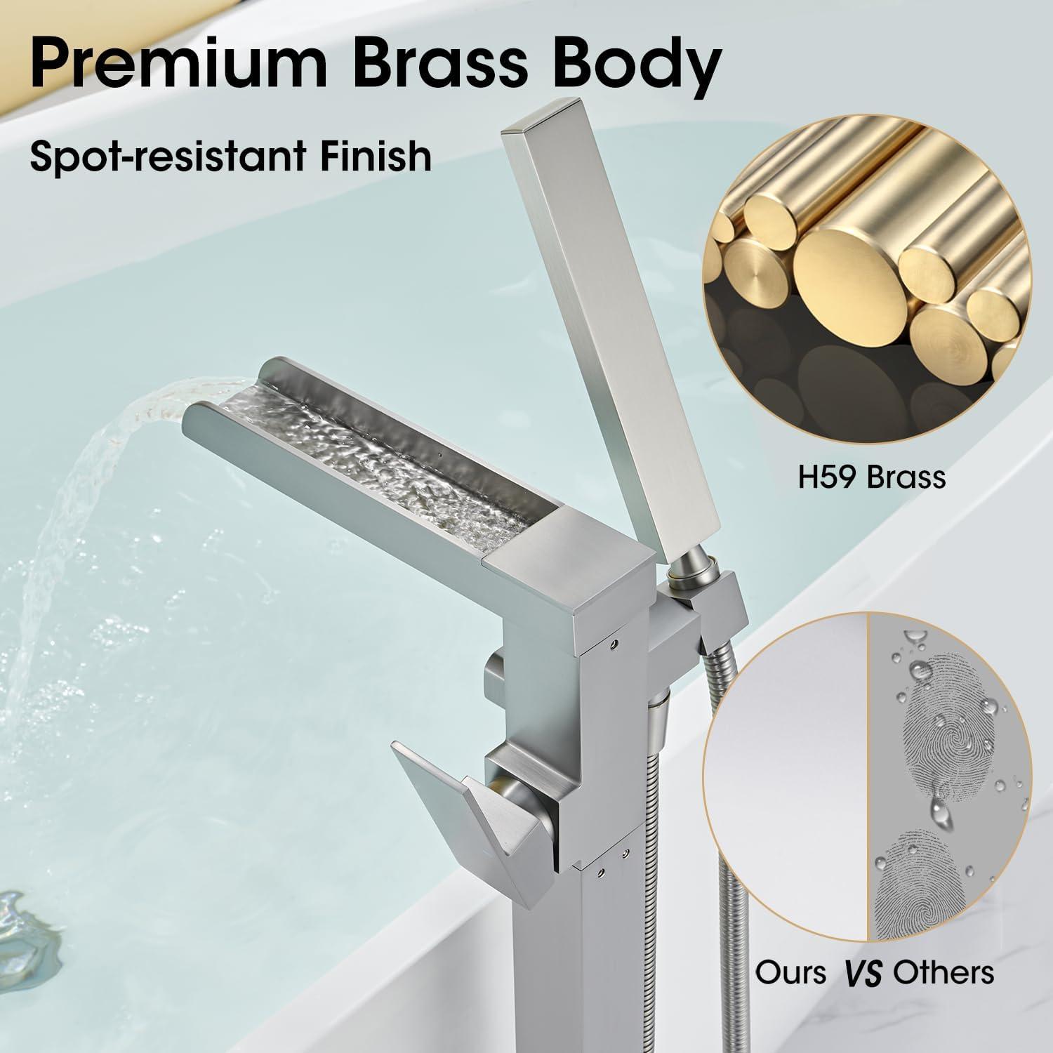 VIBRANTBATH Floor Tub Spout with Diverter 7012-N