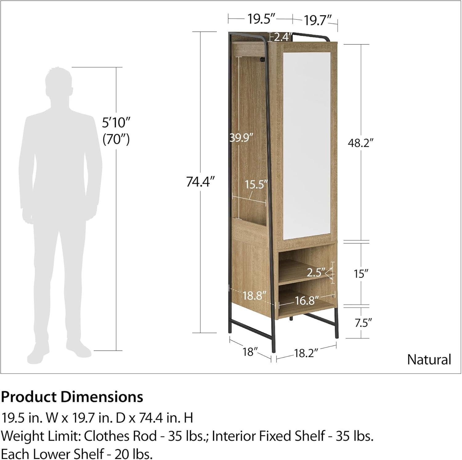 Bushwick Wardrobe Natural - Novogratz