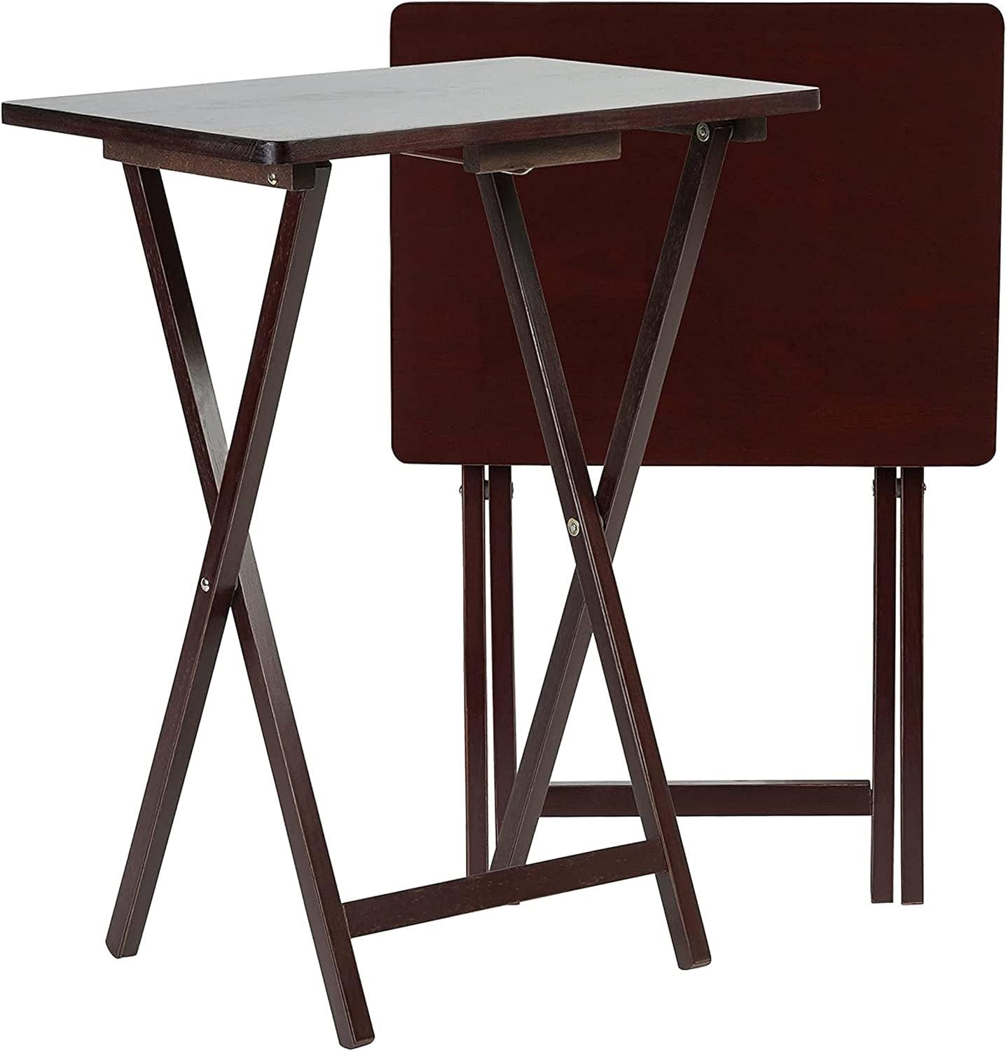 19.09'' Solid Wood Rectangular Portable Folding Table (Set of 2)