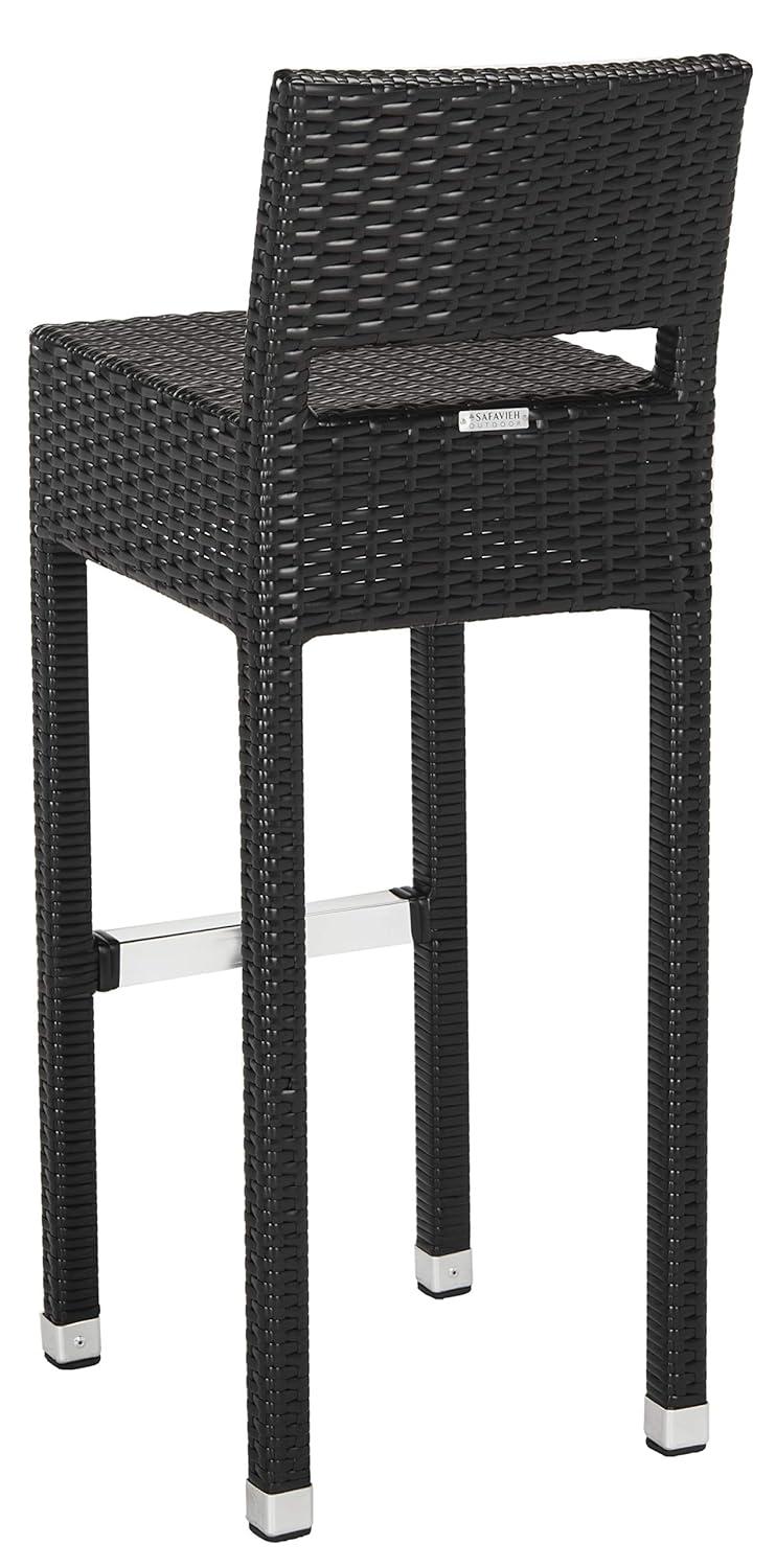 Landry Barstool - Indoor/Outdoor - FOX5212 - Black - Safavieh