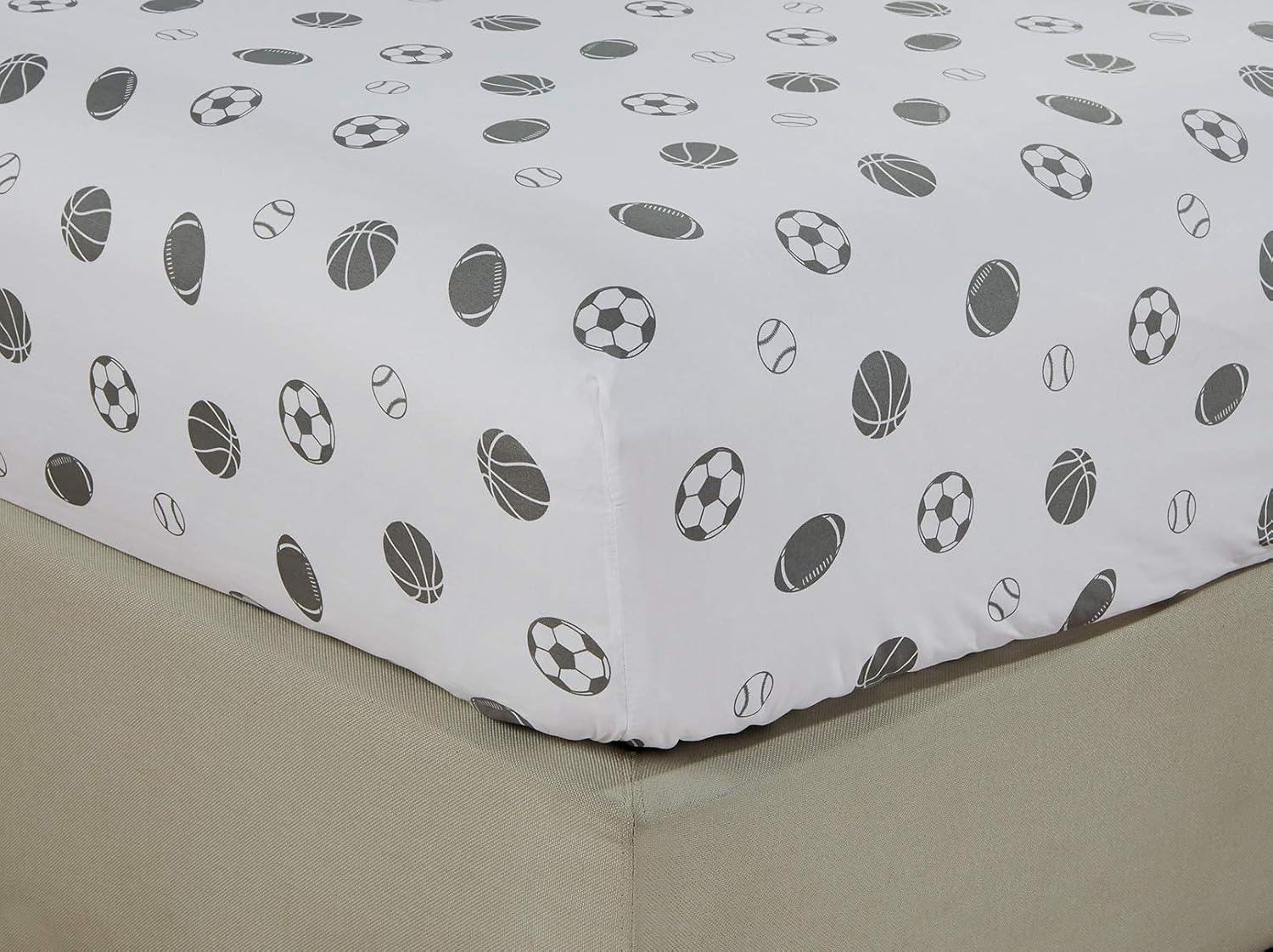 Chezmoi Collection 3-piece Kids Sports Baseball Basketball Soccer Football Microfiber Sheet Set, Twin Size